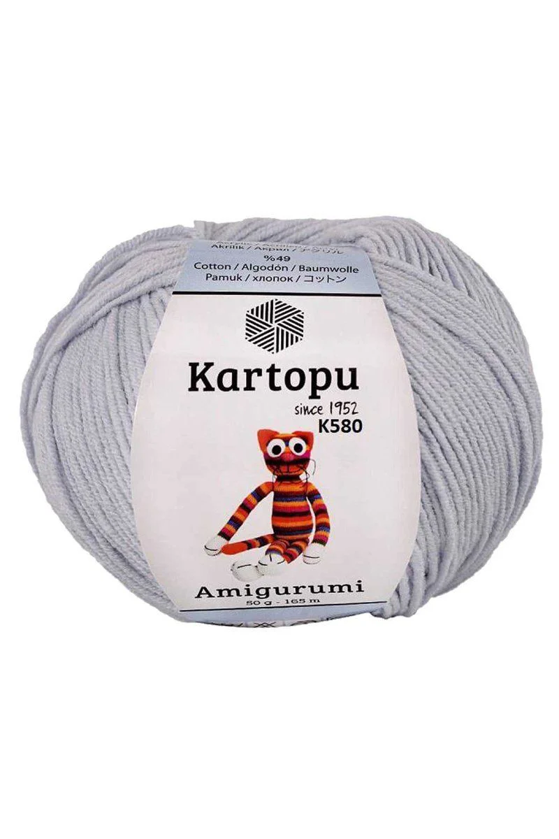 10 Adet Amigurumi El Örgü İpi 50gr - Kartopu Tarzı Pamuklu İplik, Pastel Renkler, %51 Akrilik %49 Pamuk