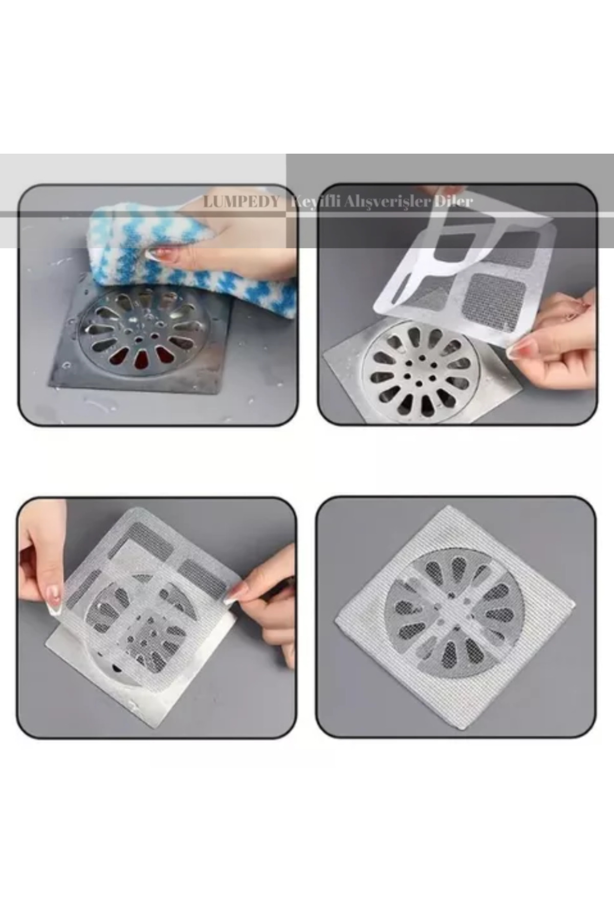 10 Adet Banyo Süzgeci Tel Süzgeç Gider Kapatıcı Pislik Tutucu Çel