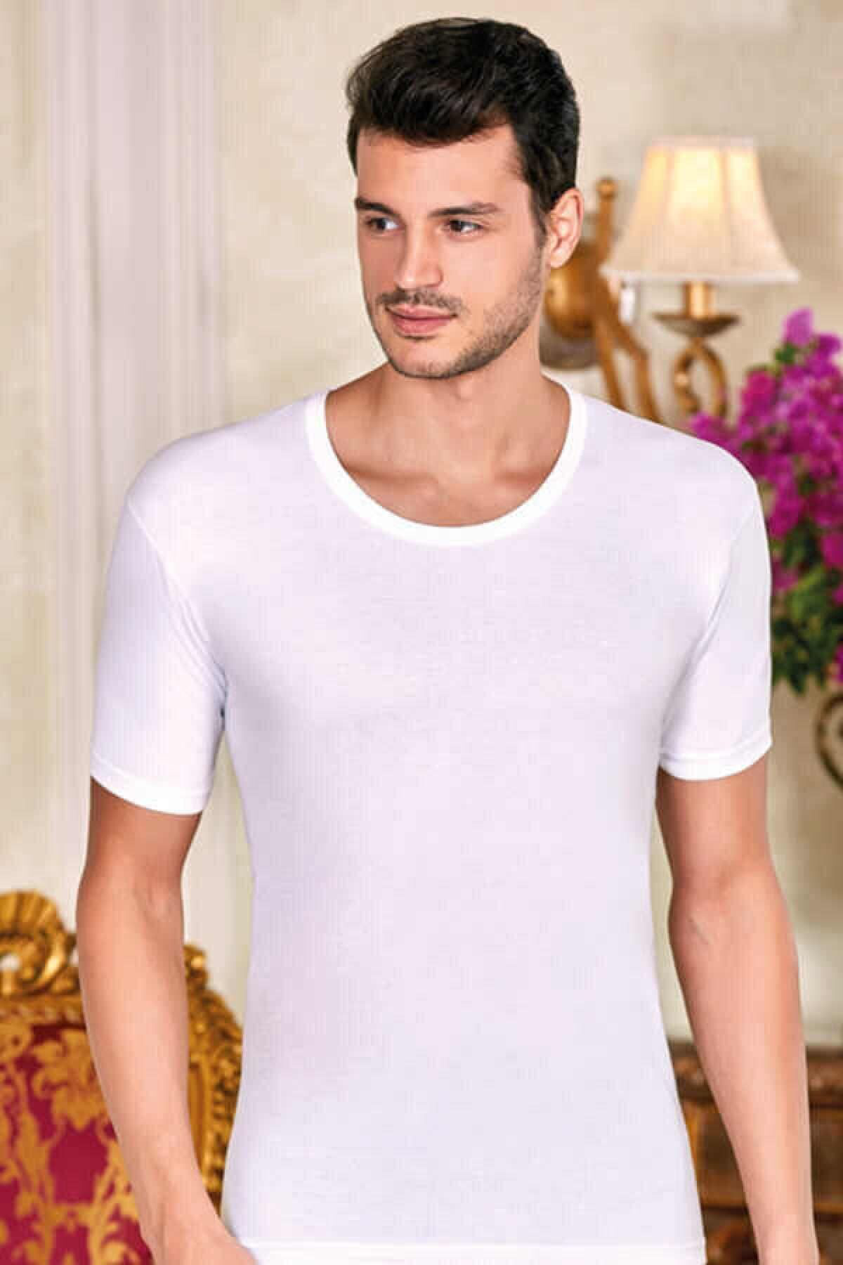 Berrak 10 Adet Beyaz Renk Açık Yaka Fanila