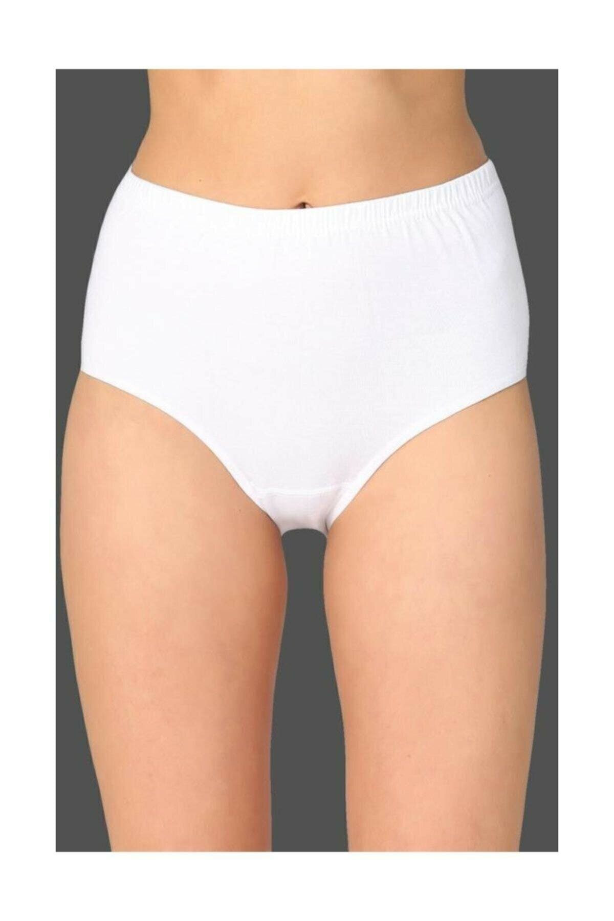 10 Adet Beyaz Renk Ribana Bato Külot