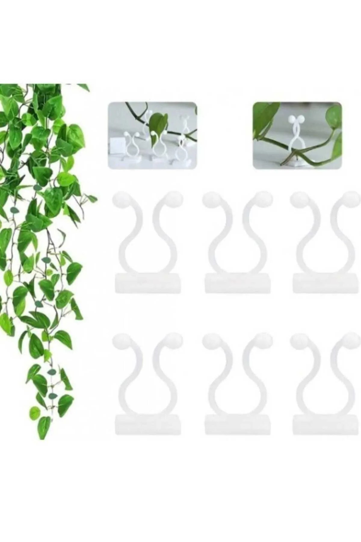 10 Adet Bitki Klipsi Sarmaşık Çiçek Tutucu Duvar Tutturma Aparatı