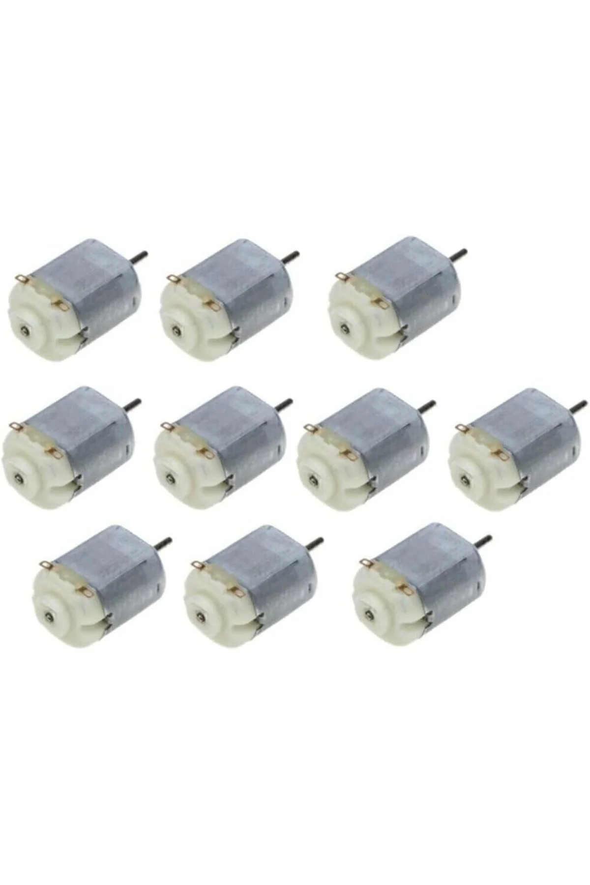 10 Adet Dc Motor Deney Motoru 3V 6V Motor Yüksek Devir Dinamo Mot