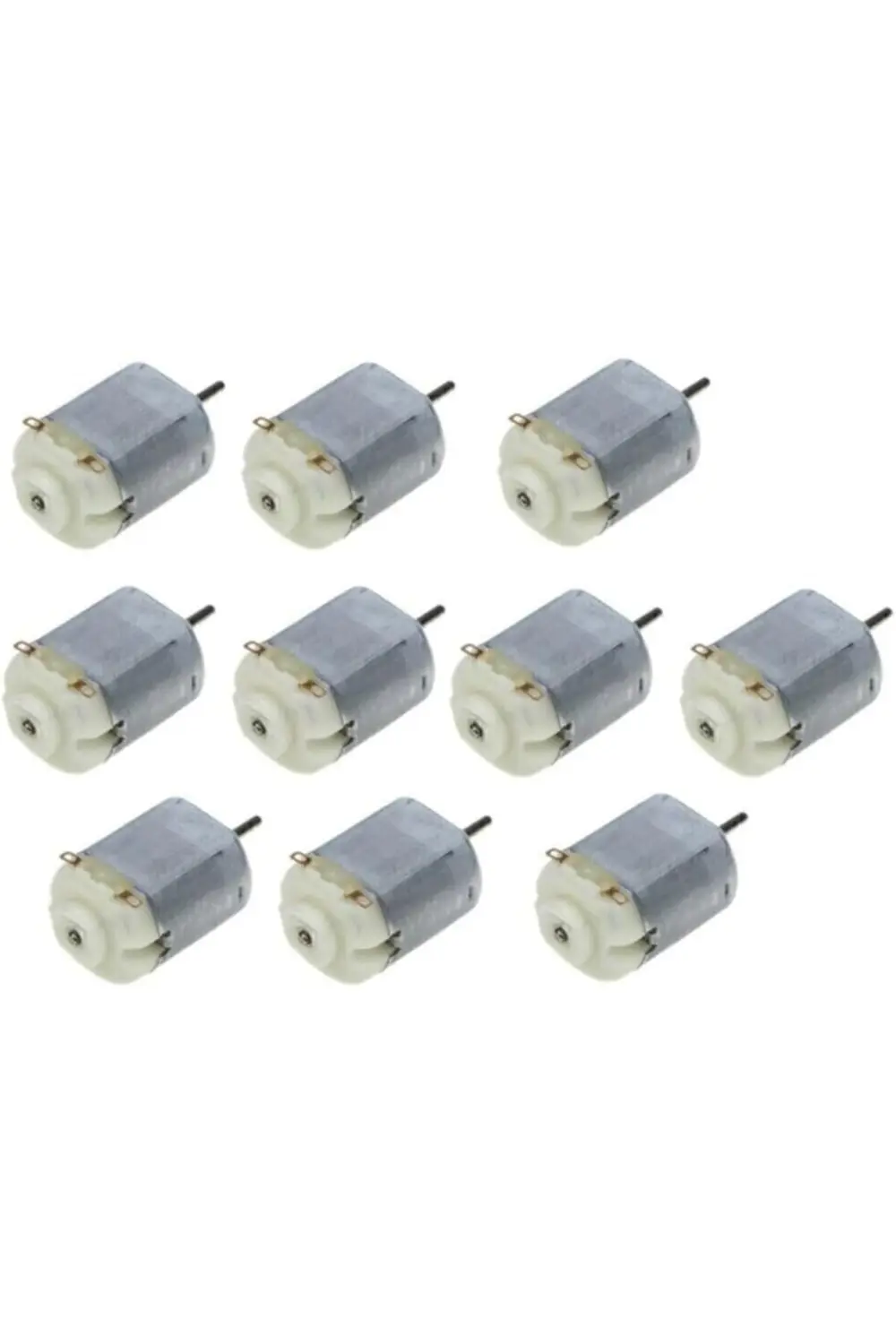 10 Adet Dc Motor Deney Motoru 3V 6V Motor Yüksek Devir Dinamo Mot