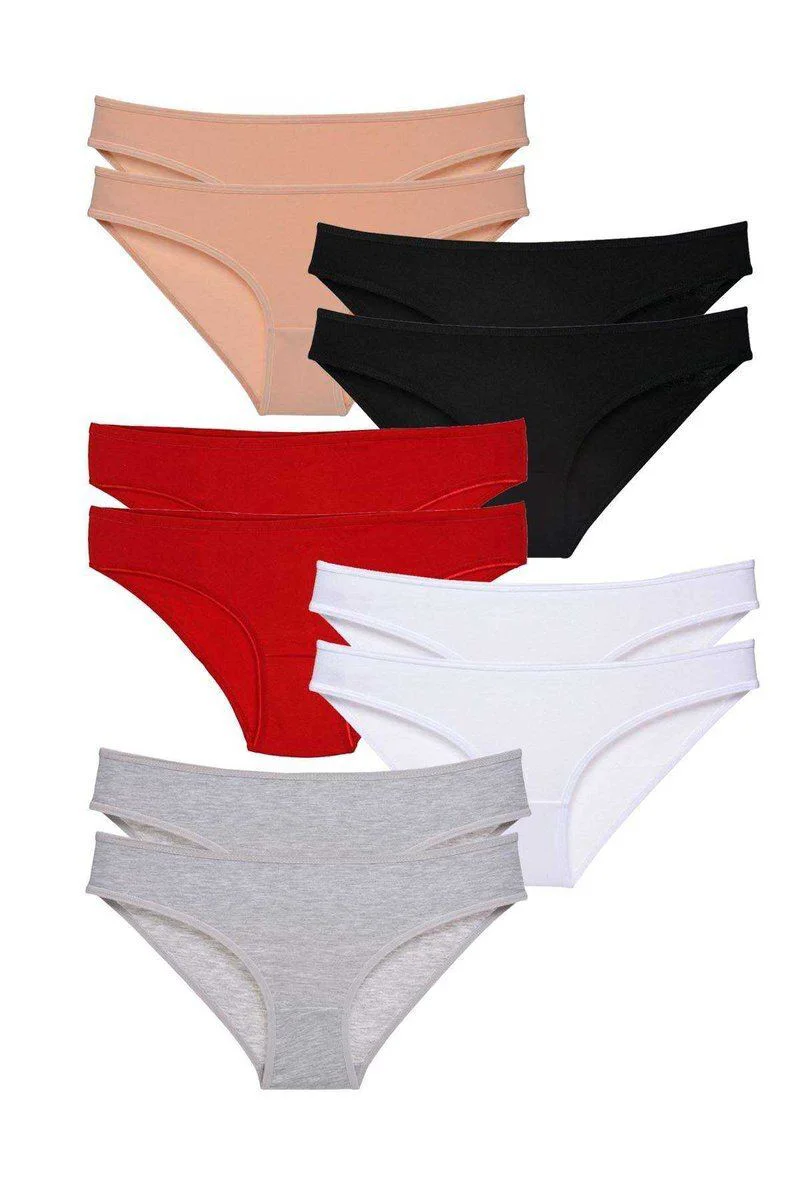 10 Adet Eko Set Likralı Kadın Slip Külot - Pamuklu Külot Seti Çok Renkli Fiyatı, Yorumları ve Özellikleri