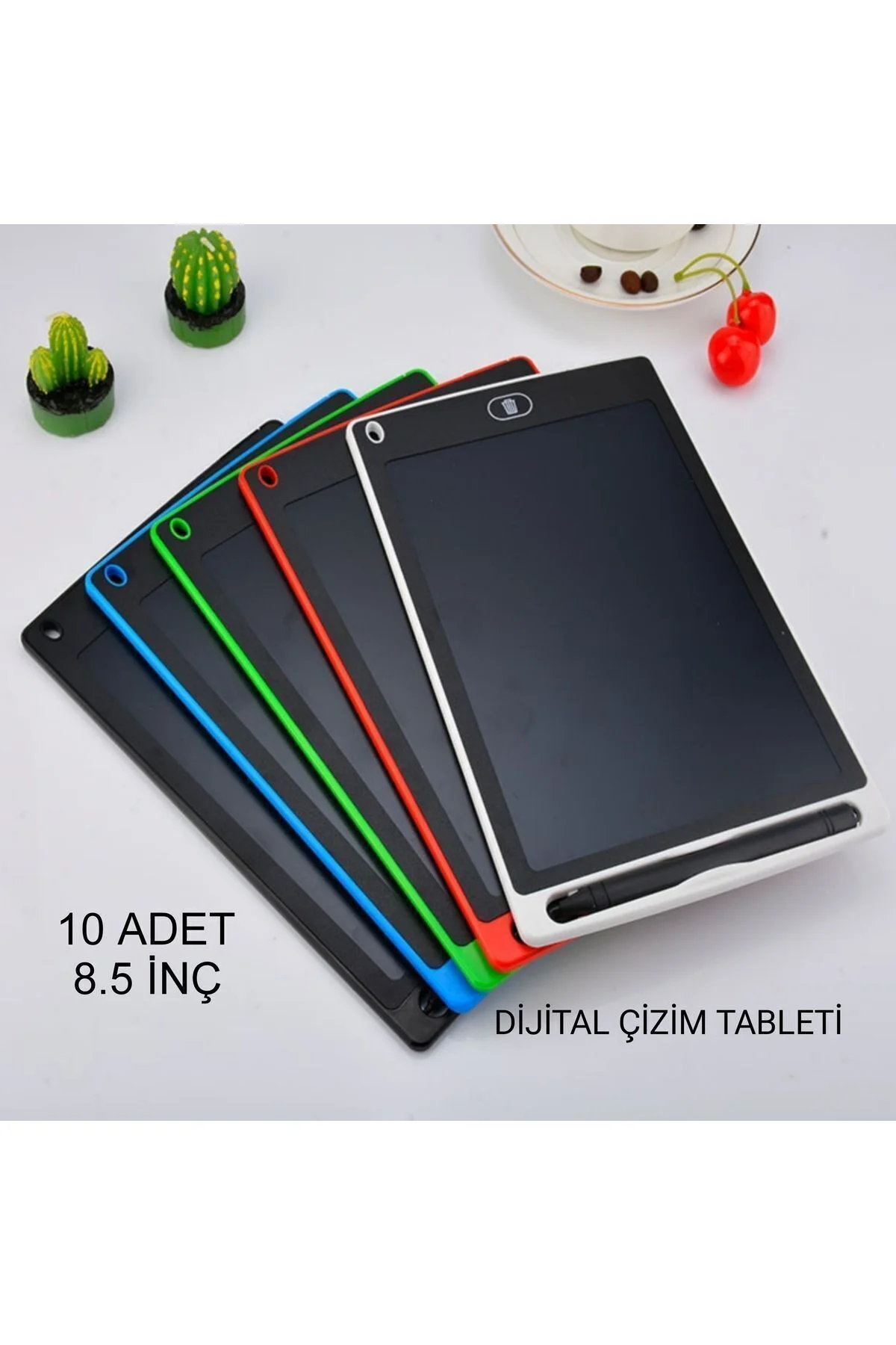 10 Adet Grafik Dijital Kalemli LCD Çizim Tableti Çocuk Yazı Tahta
