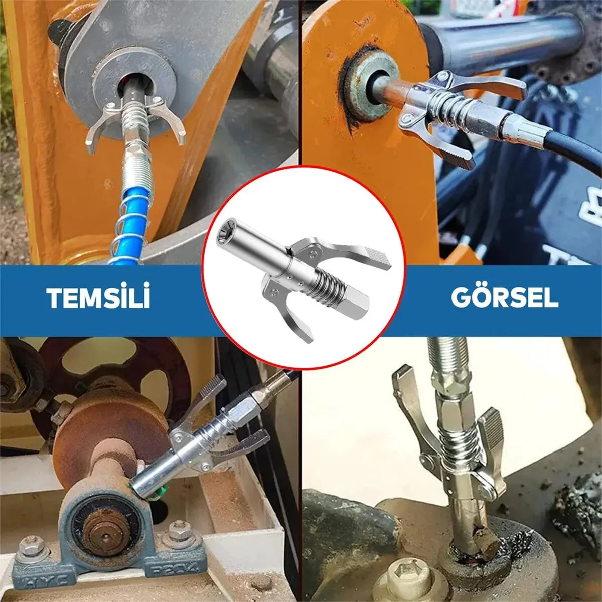 10 Adet Gress Pompa Ucu Seti - Mandallı - 30 cm Hortumlu Fiyatı, Yorumları ve Özellikleri