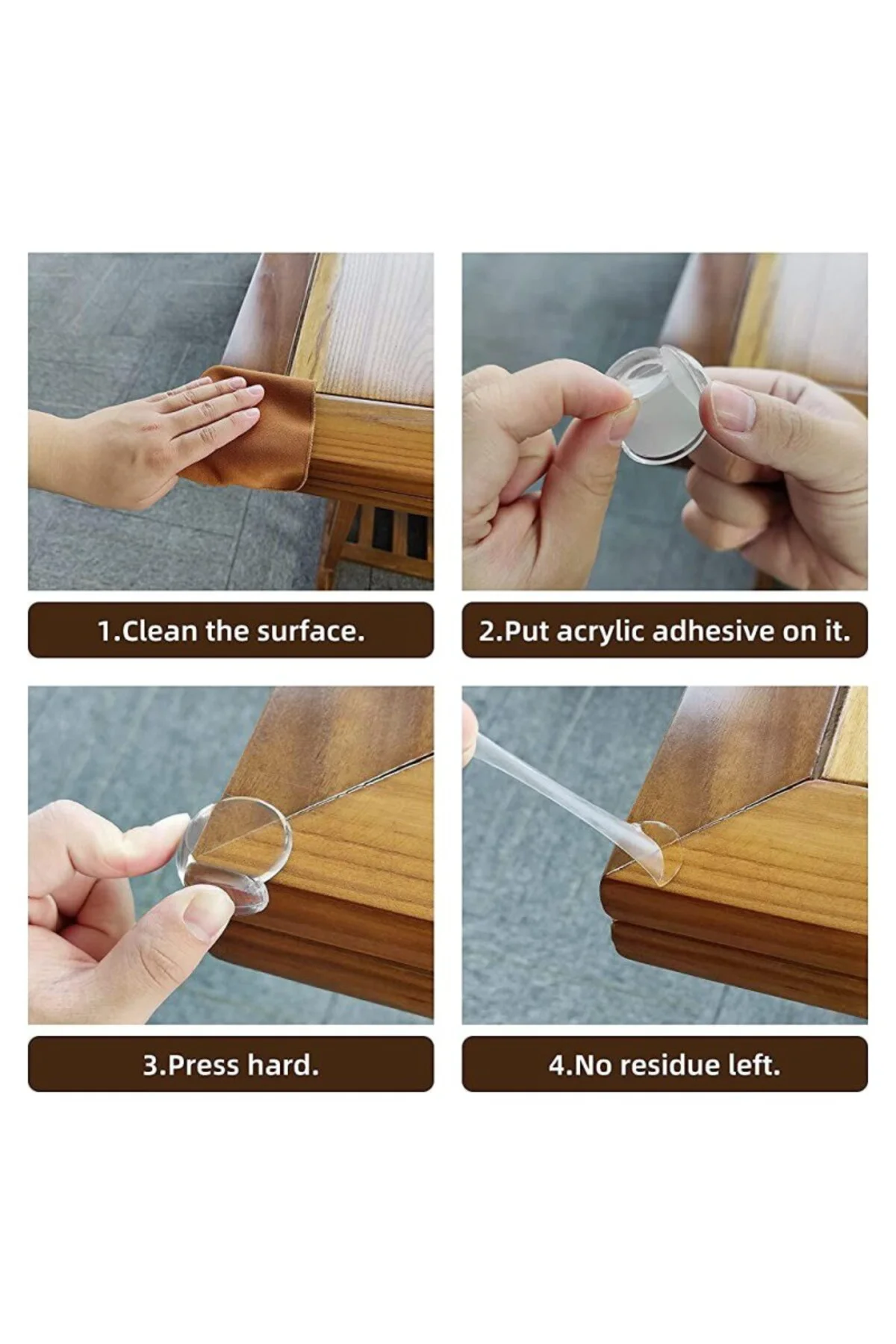 10 Adet Güvenlik Köşe Koruyucu, Şeffaf Yumuşak Darbe Önleyici