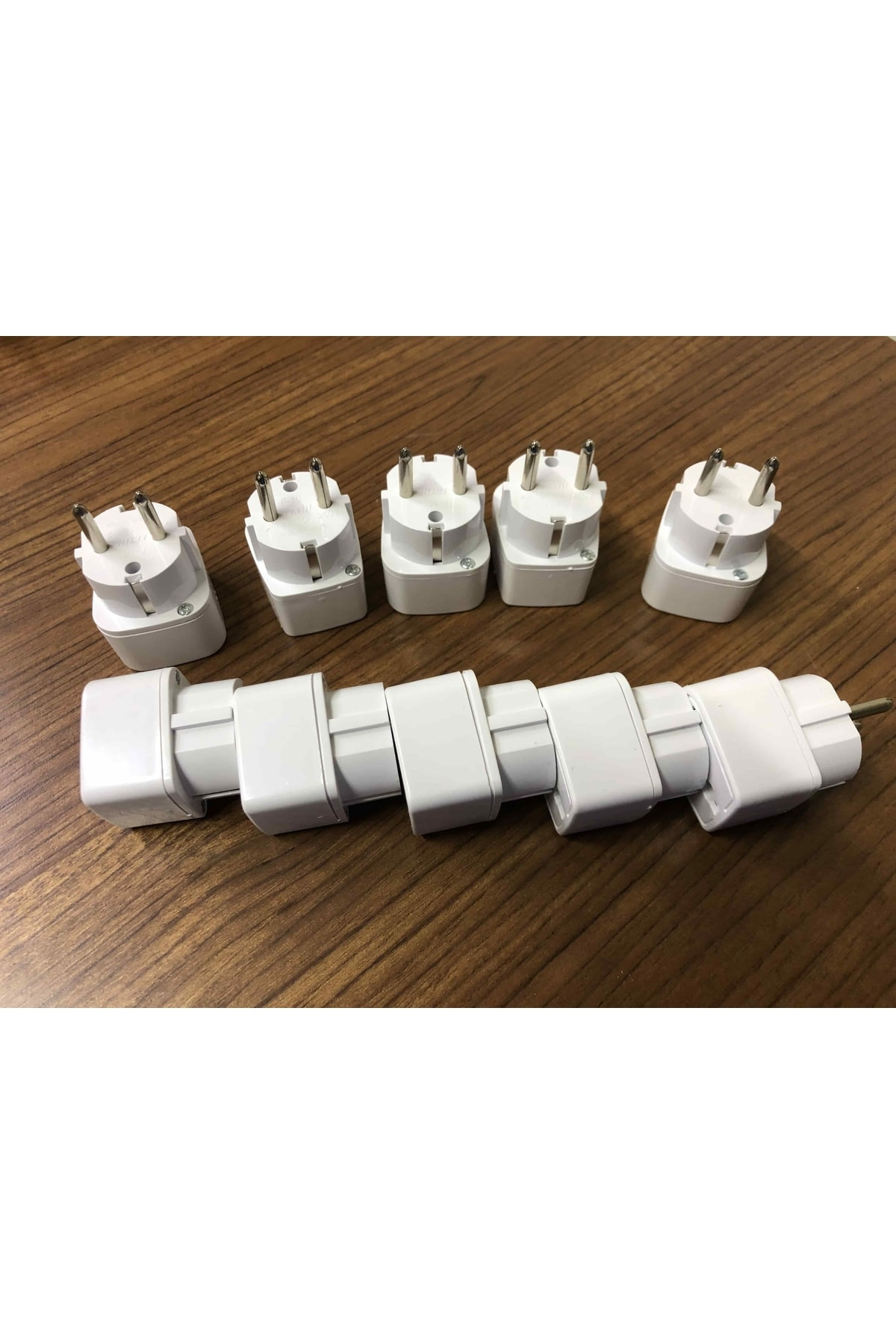 10 Adet Ingiliz Priz Çevirici Fiş Dönüştürücü Mini Adaptör