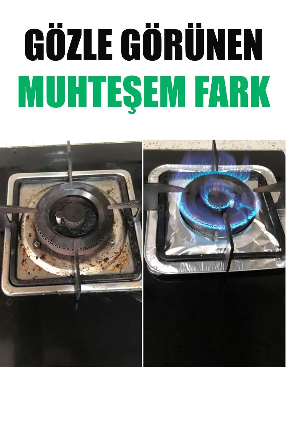 10 ADET KARE OCAK ÜSTÜ YAĞ KORUYUCU ALÜMİNYUM LEVHA