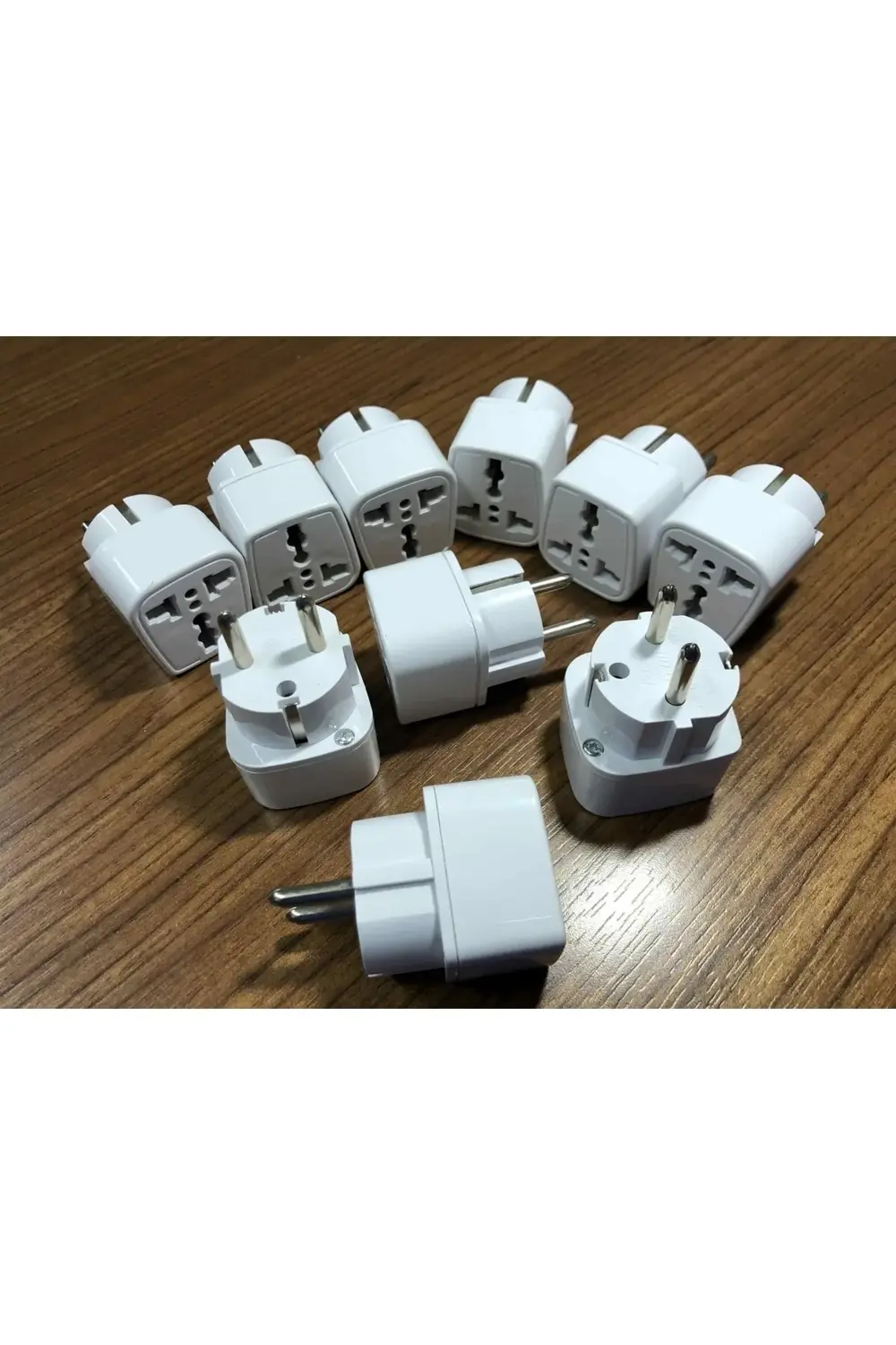 10 Adet Kare Tipi Beyaz Topraklı Ingiliz Fiş Çok Amaçlı Unıversal