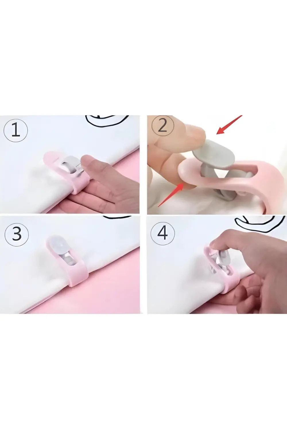 10 Adet Karışık Renk Mandallı Yorgan Nevresim Sabitleme Klipsi Ka