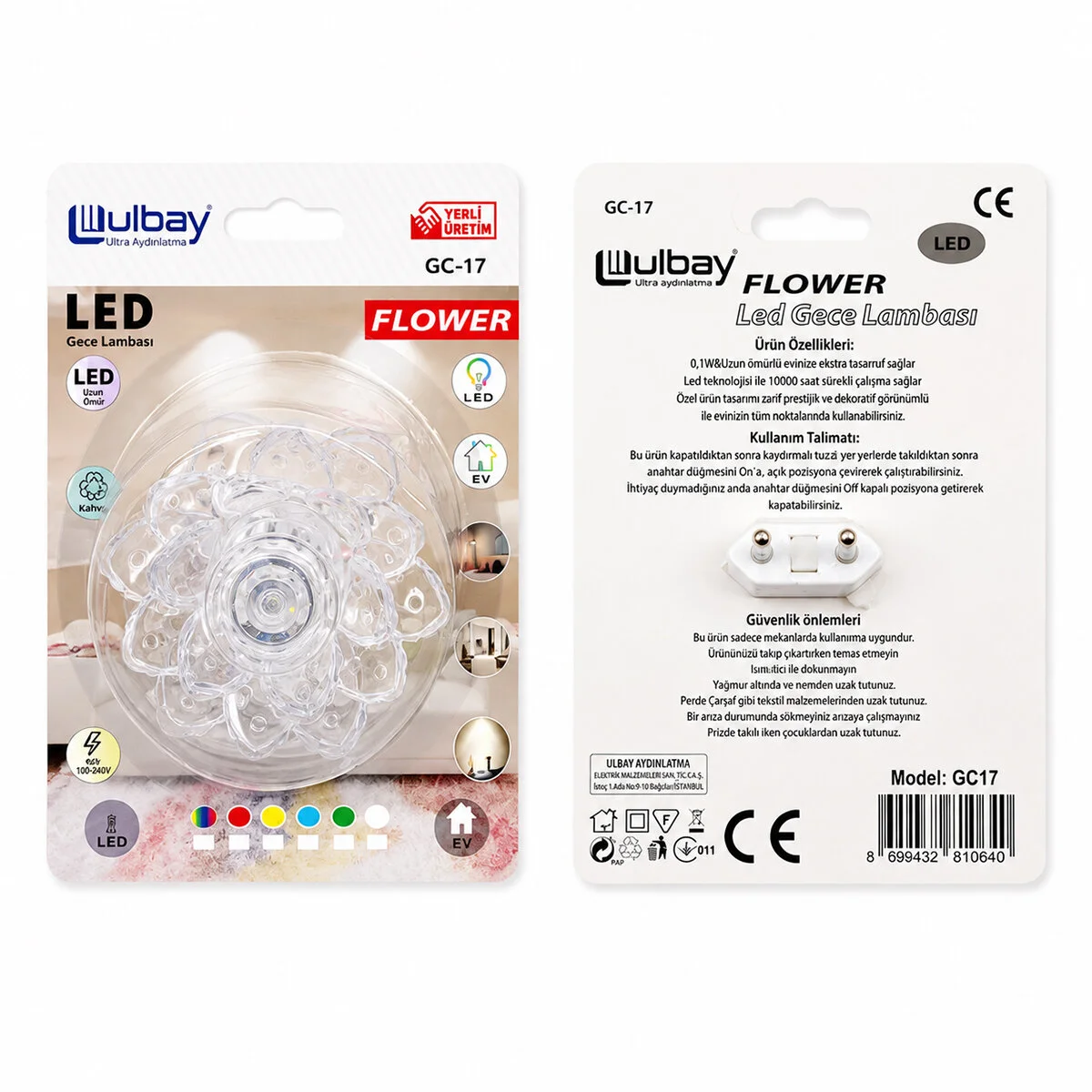 10 Adet Kozalak Led Gece Lambası GC-17 10 Adet Kozalak Led Gece Lambası GC-17