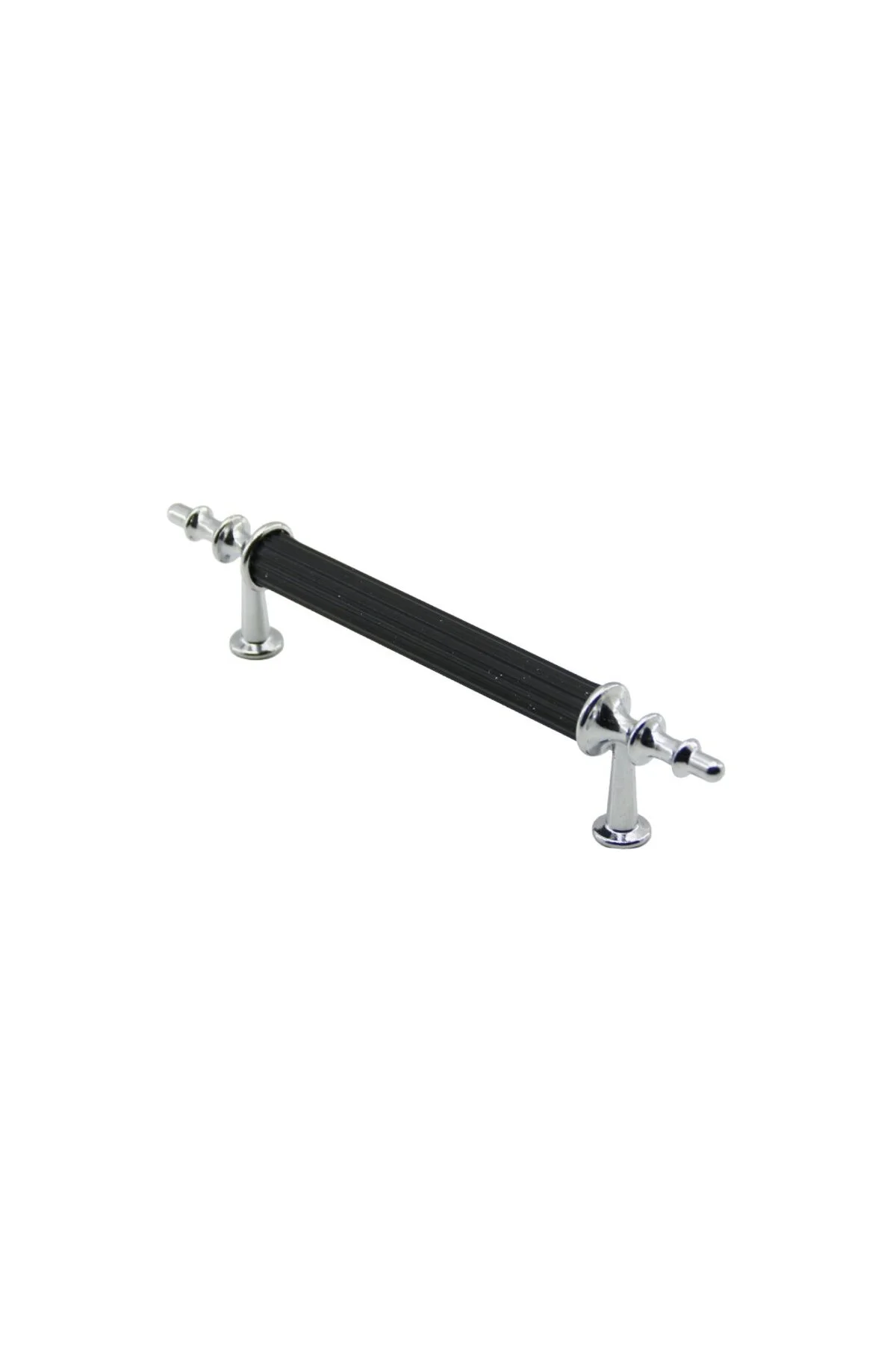 10 Adet Krom - Siyah Boru Kulp 9.6CM 10 Adet Krom - Siyah Boru Kulp 9.6CM