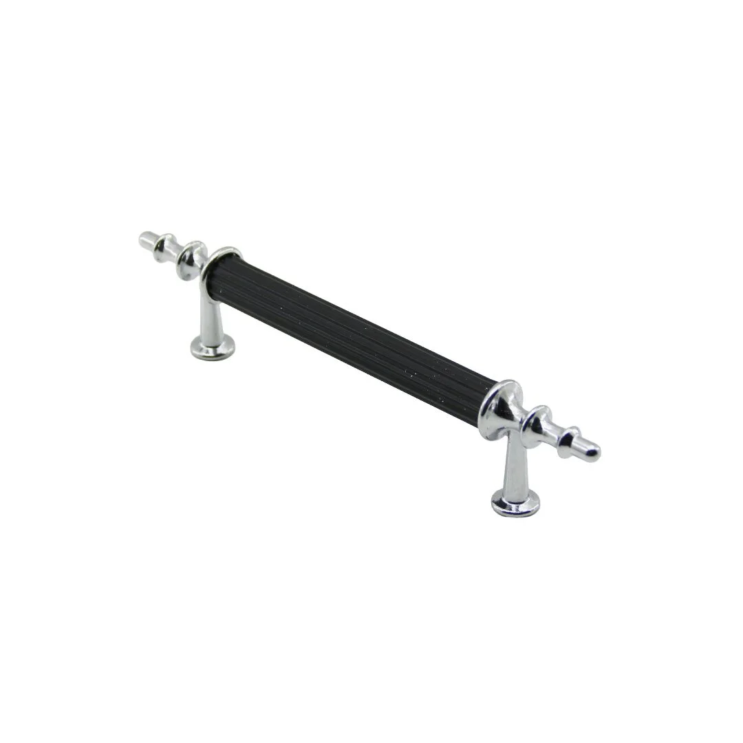 10 Adet Krom - Siyah Boru Kulp 9.6cm 5224 Diğer