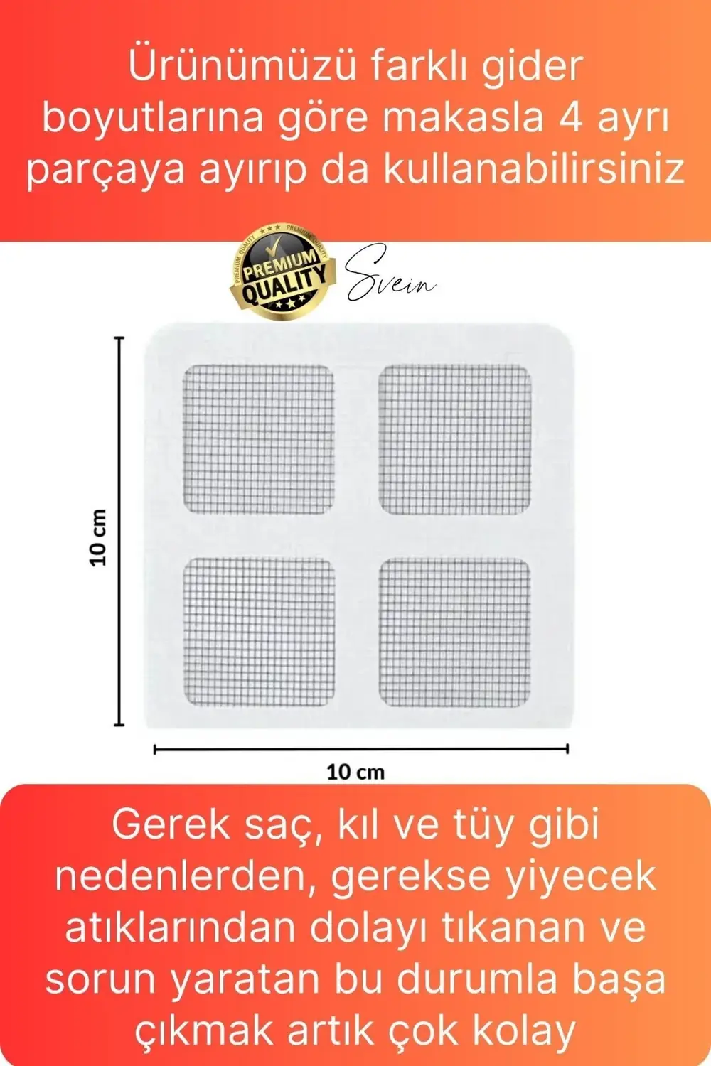 10 Adet Kullan At Yapışkanlı Banyo Duş Gider Süzgeci Saç Küvet Dr