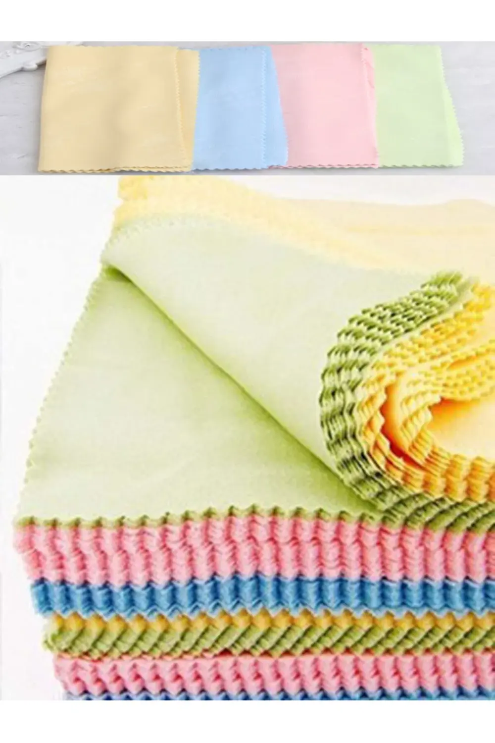 10 Adet Moda Renkli Gözlük Bezi Antistatik Mikrofiber Temizlik Be