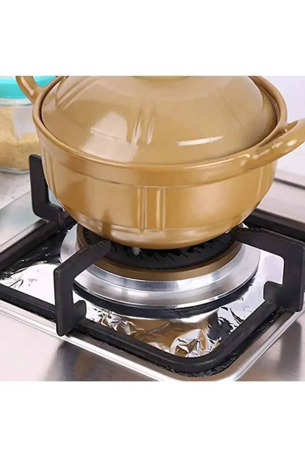 10 Adet Ocak Üstü Koruyucu Leke Önle Isıya Dayanıklı Ocak Izgara