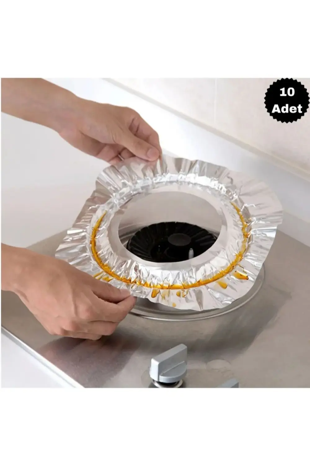 10 Adet Ocak Üstü Koruyucu Leke Önle Isıya Dayanıklı Ocak Izgara