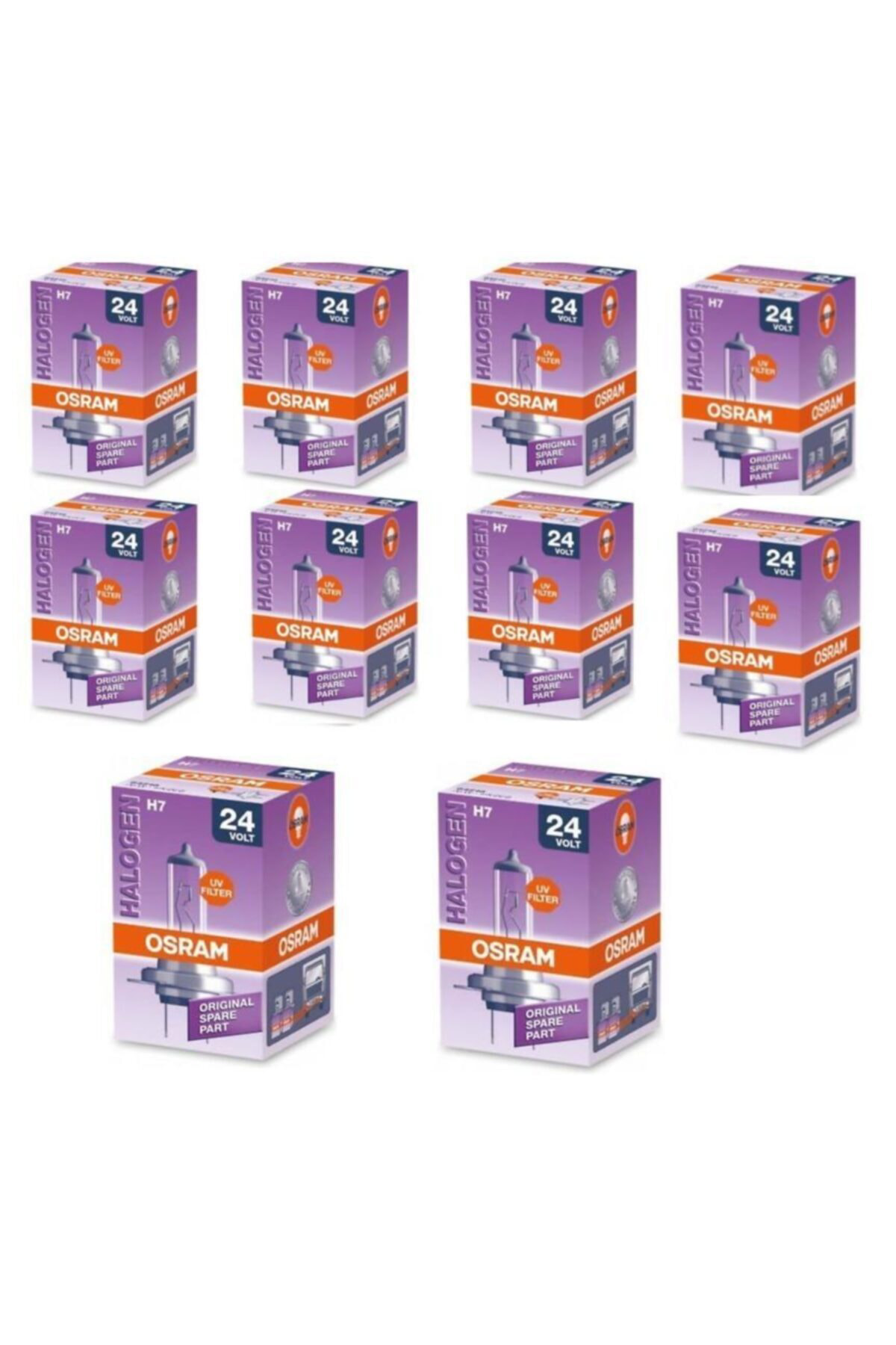 Osram 10 Adet  64215 24 Volt H7 70W Ampul Orijinal
