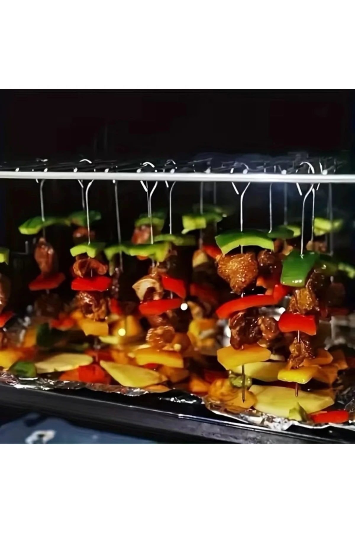 10 Adet Paslanmaz Çelik Mangal Şişi Seti – 20 Cm Metal Çöp Şiş Ve Izgara Şişleri - Görsel 2