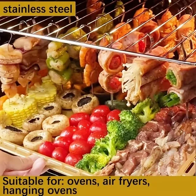 10 Adet Paslanmaz Çelik Mangal Şişi Seti – 20 Cm Metal Çöp Şiş Ve Izgara Şişleri 10 Adet Paslanmaz Çelik Mangal Şişi Seti – 20 Cm Metal Çöp Şiş Ve Izgara Şişleri