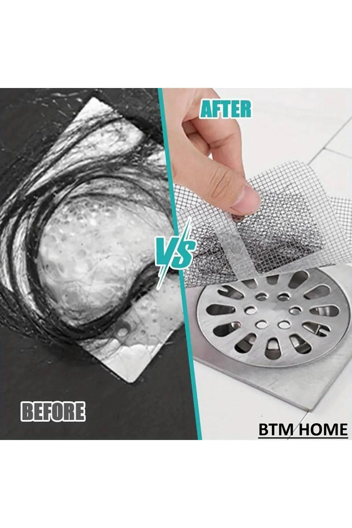 10 Adet Pratik Yapışkanlı Banyo Mutfak Lavabo Gider Koruma Filtre