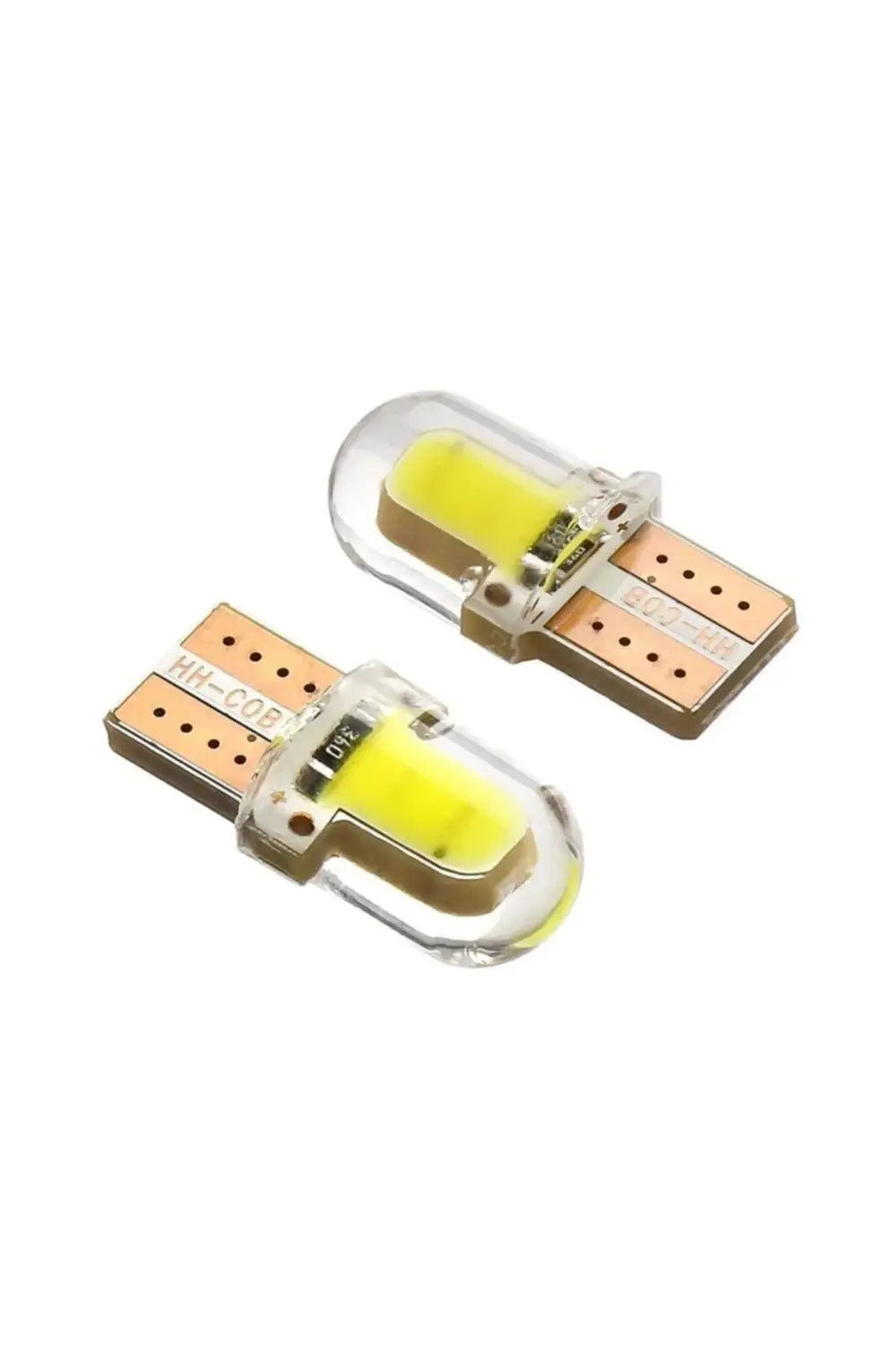 10 Adet Silikonlu T10 Beyaz Dipsiz Ampul