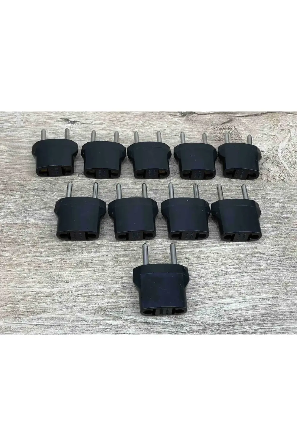 10 Adet Siyah Amerikan Tipi Priz Fiş Çevirici Türk Fişine Dönüştü