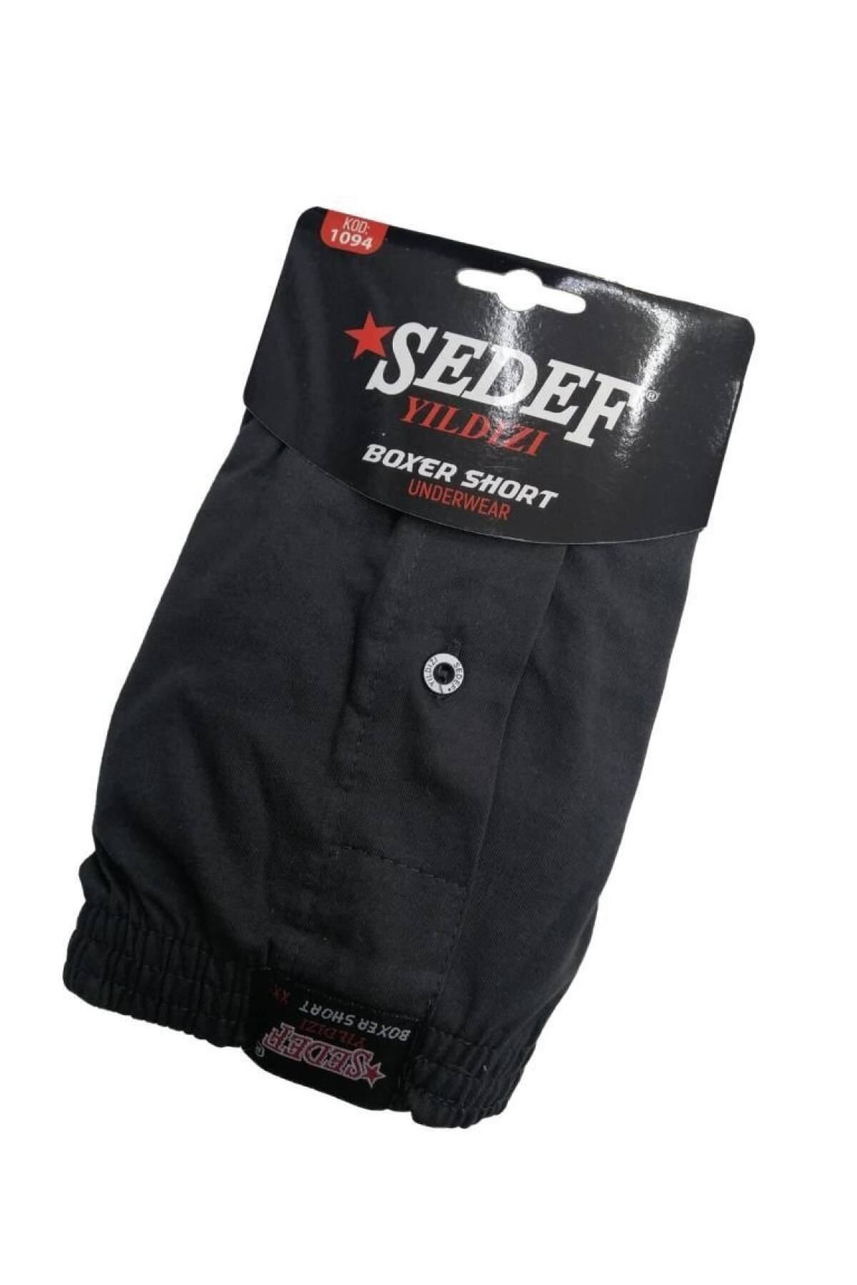 Sedef 10 Adet Siyah Renk Havlu Bel Boxer