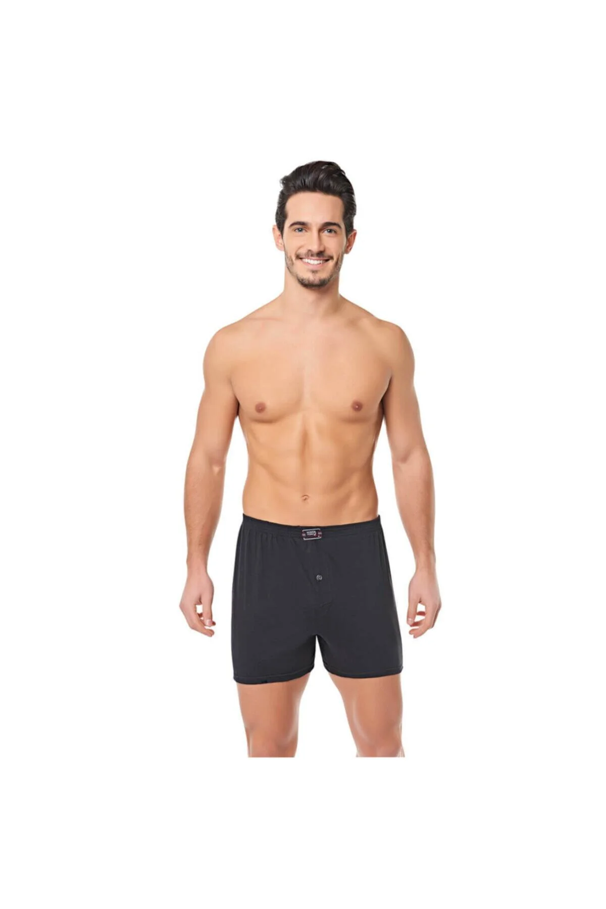 10 Adet Siyah Renk Penye Boxer
