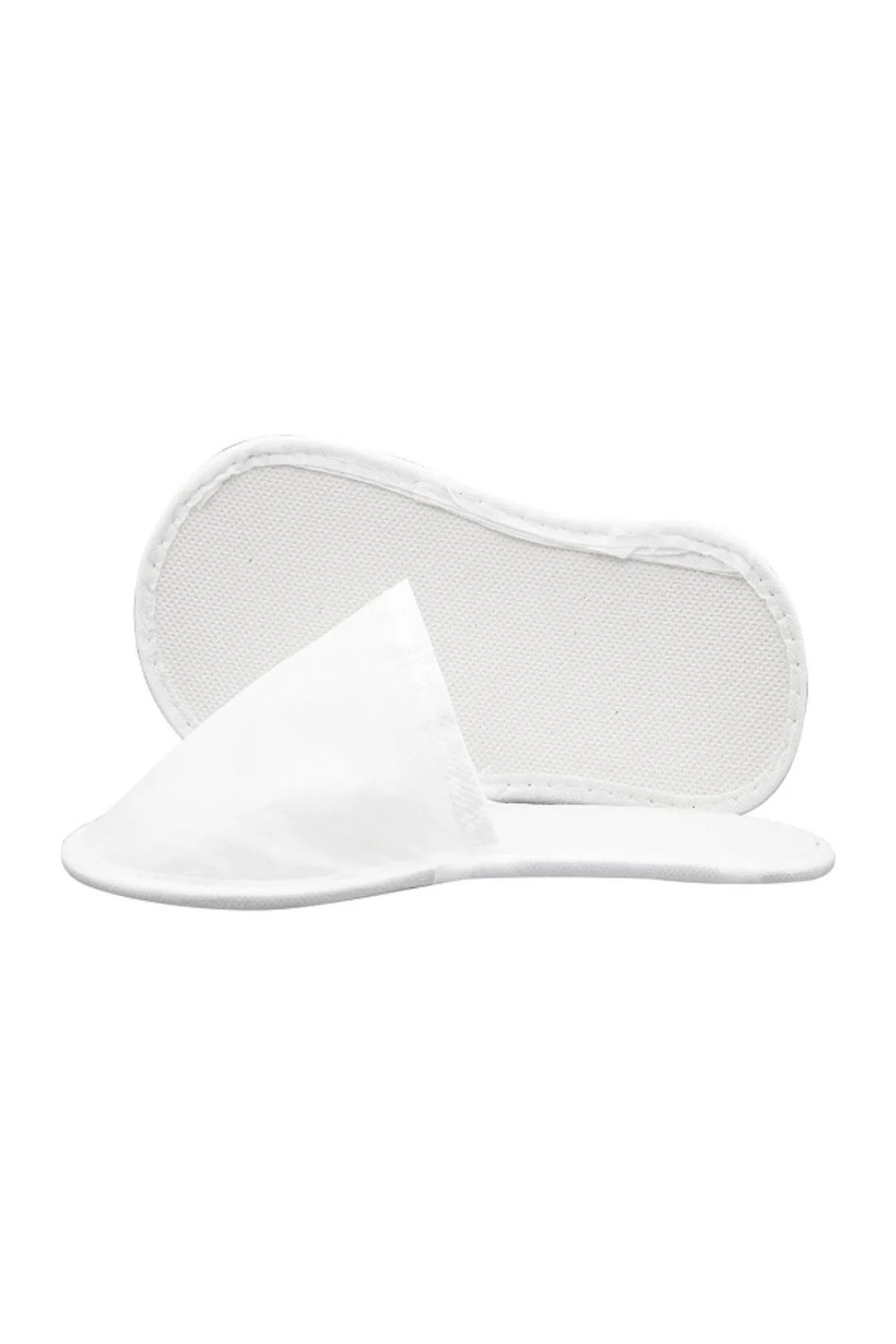 10 Adet Tek Kullanımlık Otel Terliği Beyaz Çift Ambalajlı