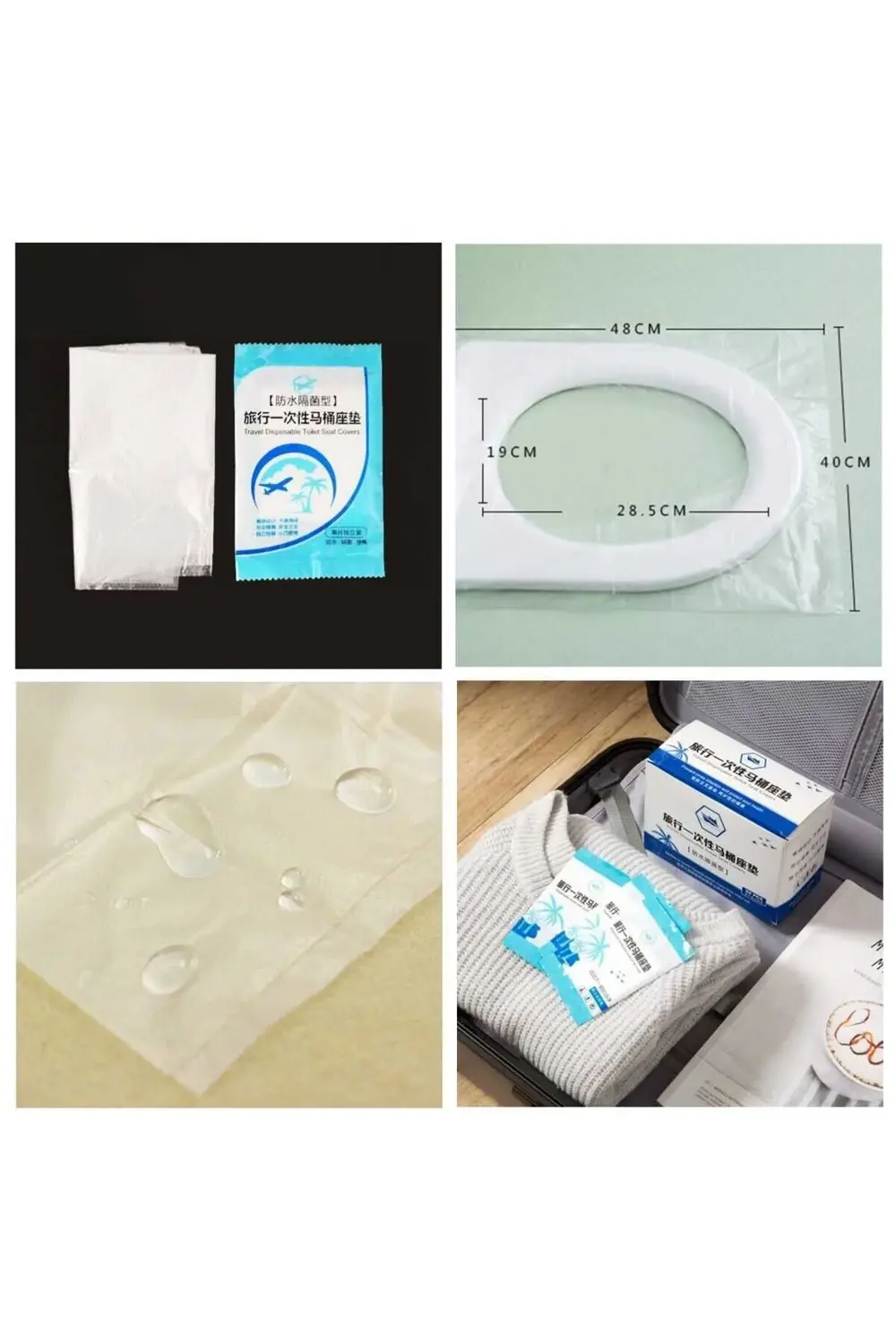 10 Adet Tek Kullanımlık Klozet Örtüsü