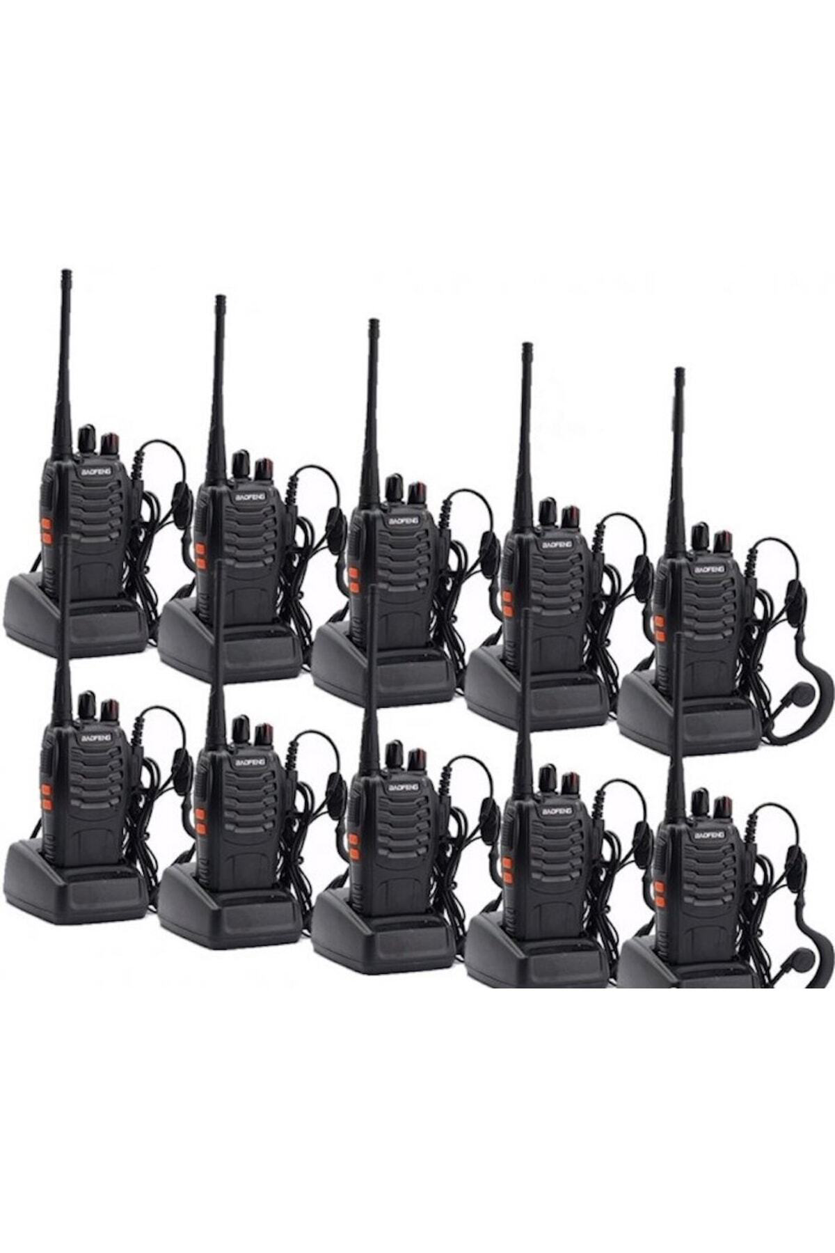 10 Adet Telsiz Zt-v68 Cy Baofeng 999s Telsiz Kulaklık