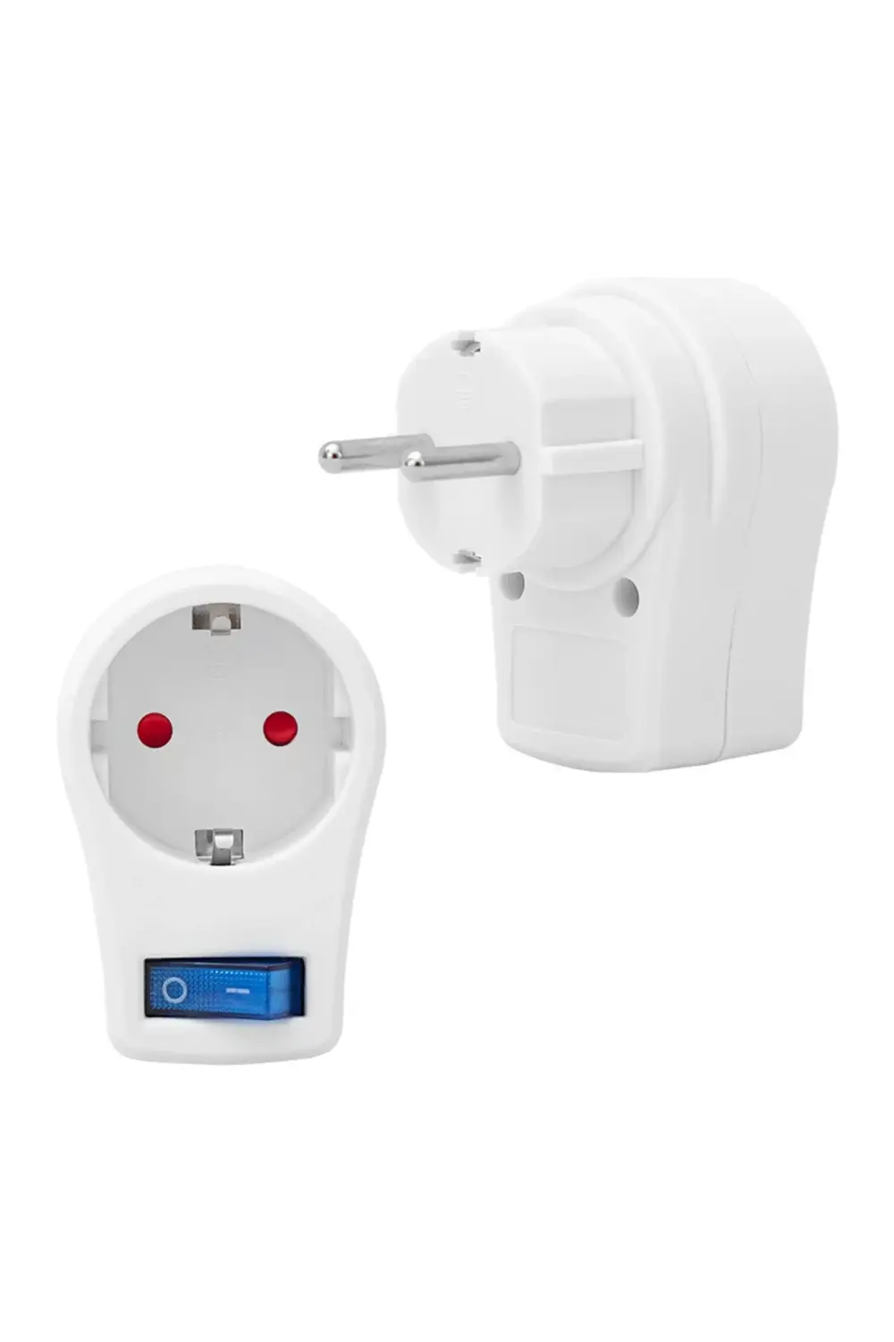 10 Amper - 2510 Watt Tekli Beyaz Anahtarlı Akım Korumalı Priz İnt