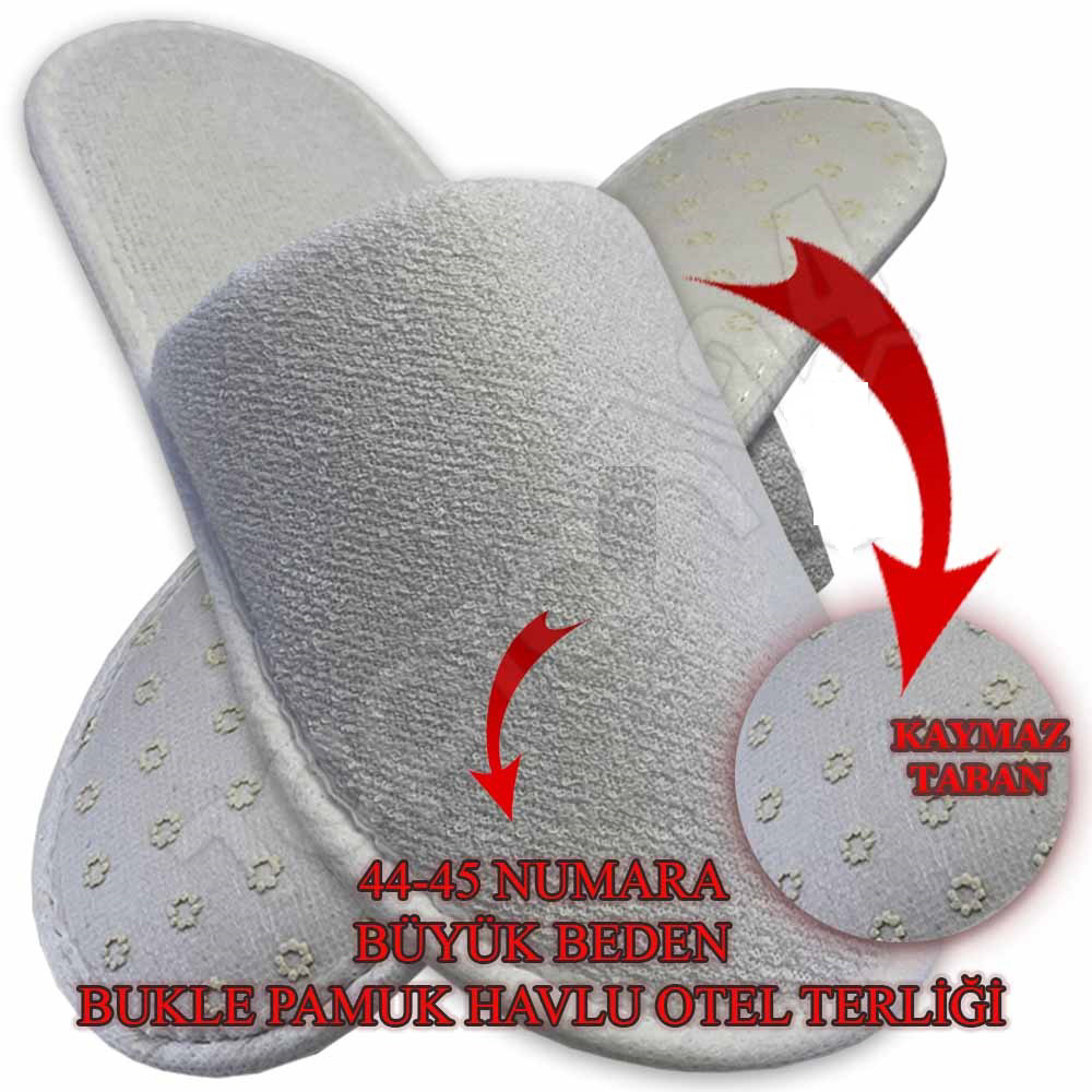Private 10 Çift Çift Kat Kalın Pamuk Havlu Terlik Kaymaz Taban Otel Terli