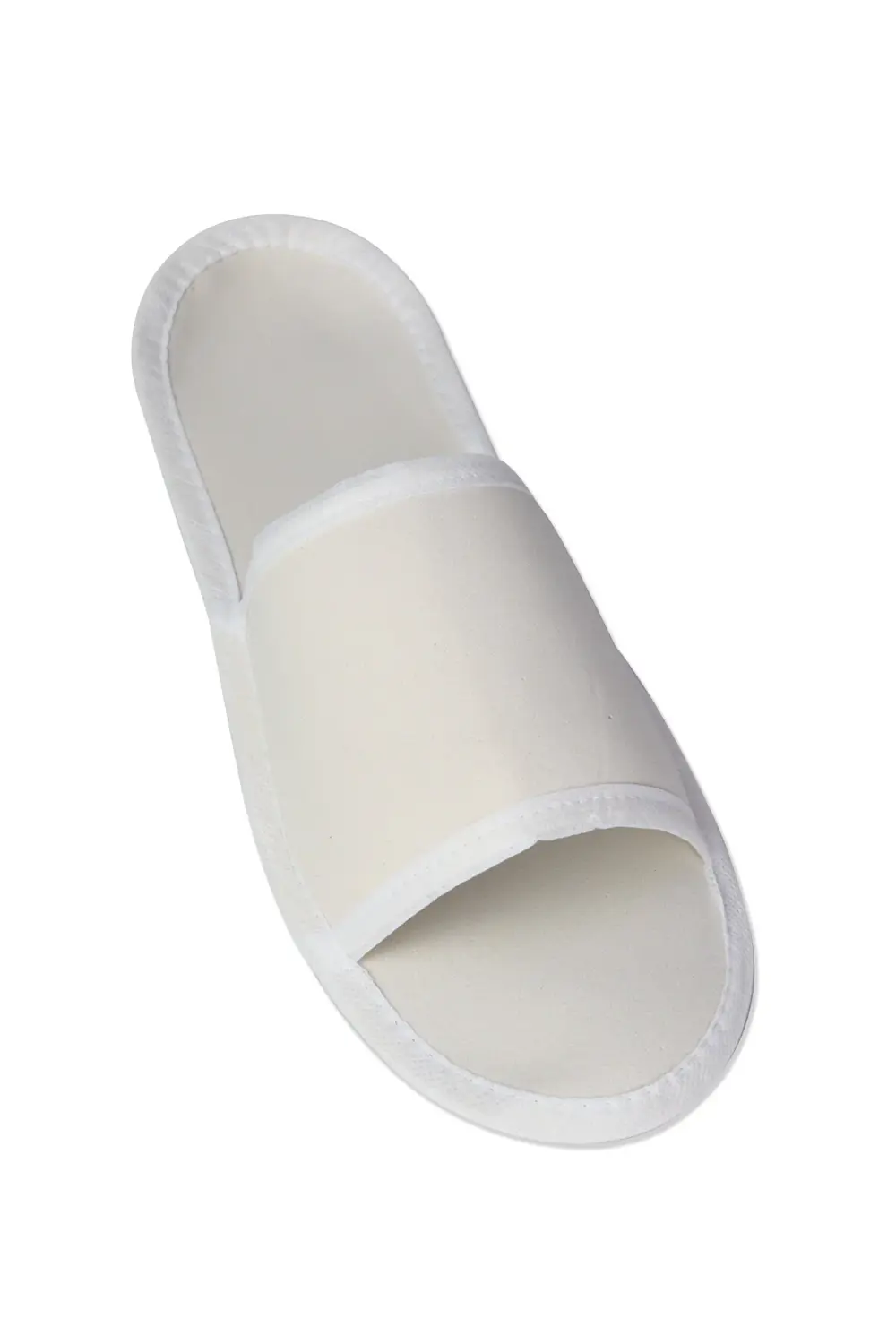 10 Çift Spa Terliği Önü Açık Kaymaz Tabanlı Biyeli Beyaz Otel Ter