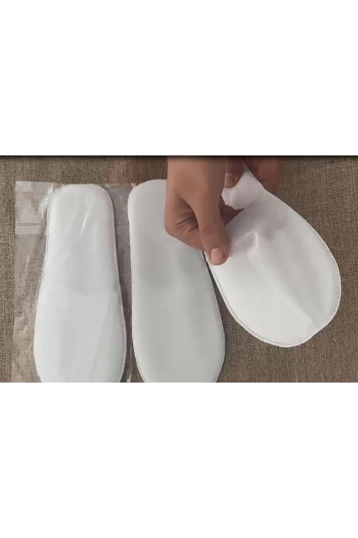 Private 10 Çift Tela Astarli Ultrasonik Dikişli Ekonomik Otel Terliği Tek