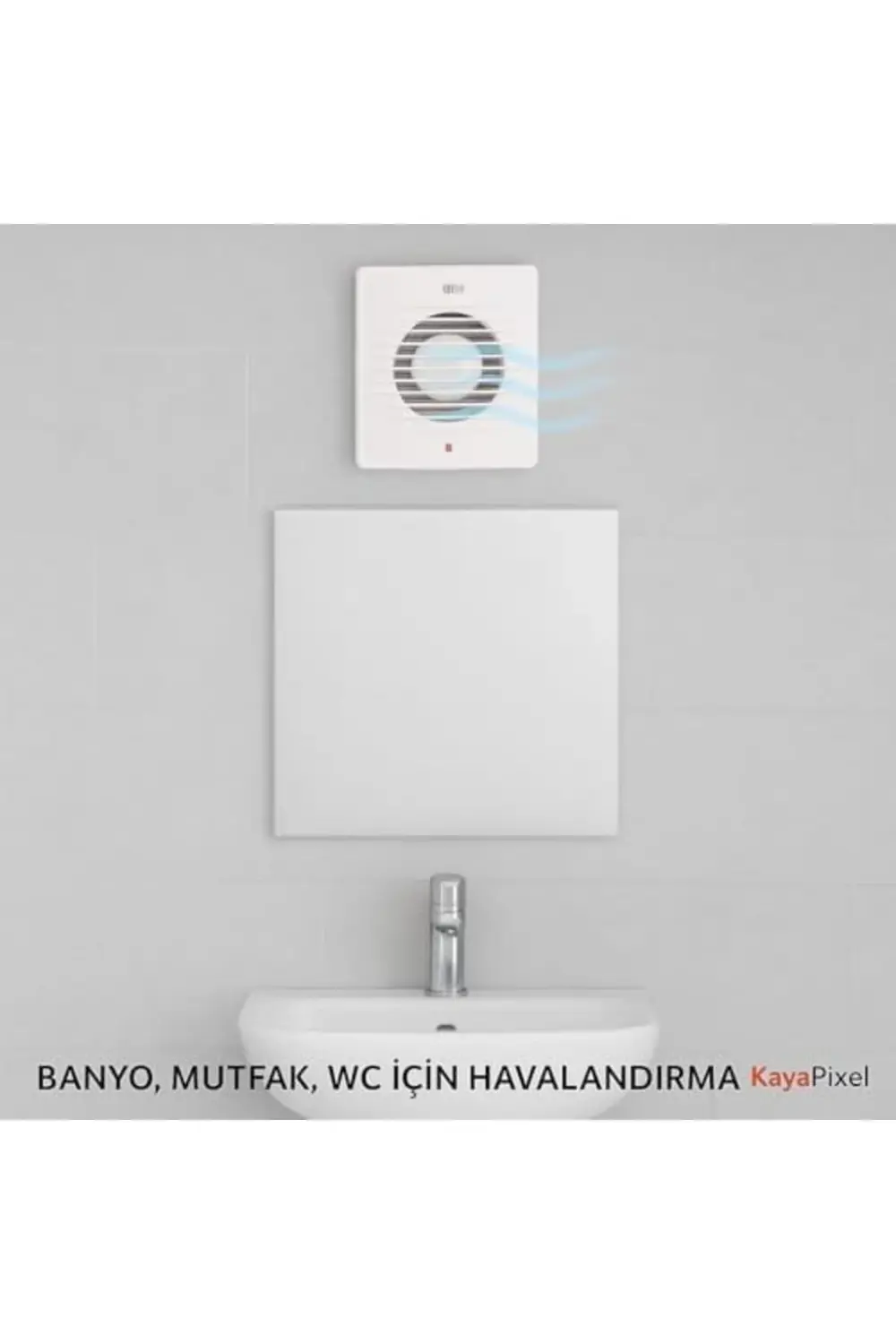 10 cm (100’lük) Aspiratör Fan – 100 m³/h Debi | Banyo, Mutfak ve