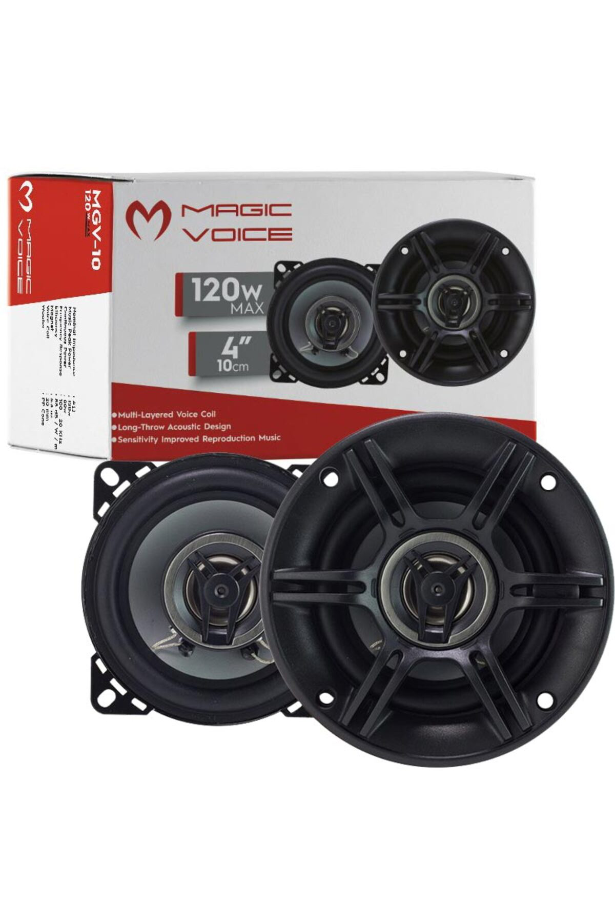 Ok Aksesuar 10 Cm 120 Watt Kapakli Tweeterli Hoparlör (2Li Takim) Go506089mt-