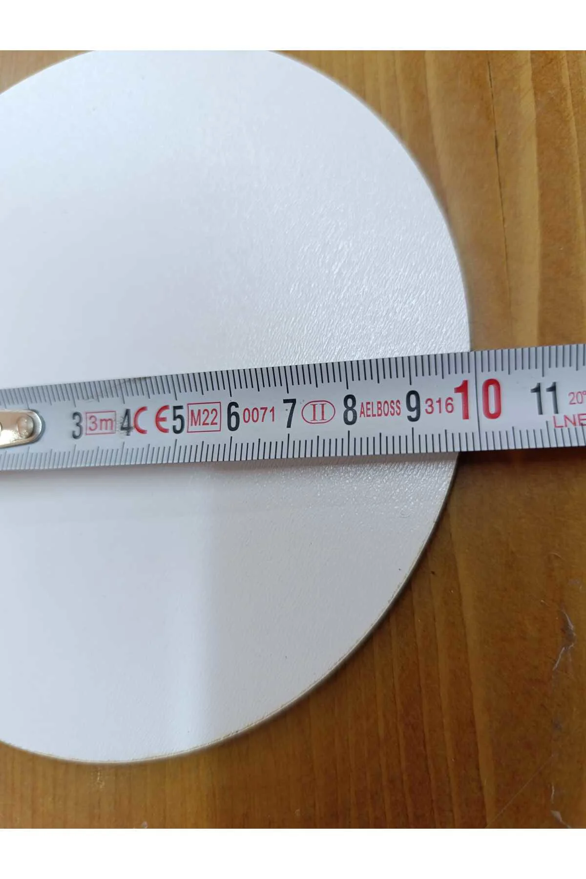 10 Cm Yuvarlak Beyaz Pasta Altlığı ve Çok Amaçlı Dekoratif MDF Panel - 1 Adet
