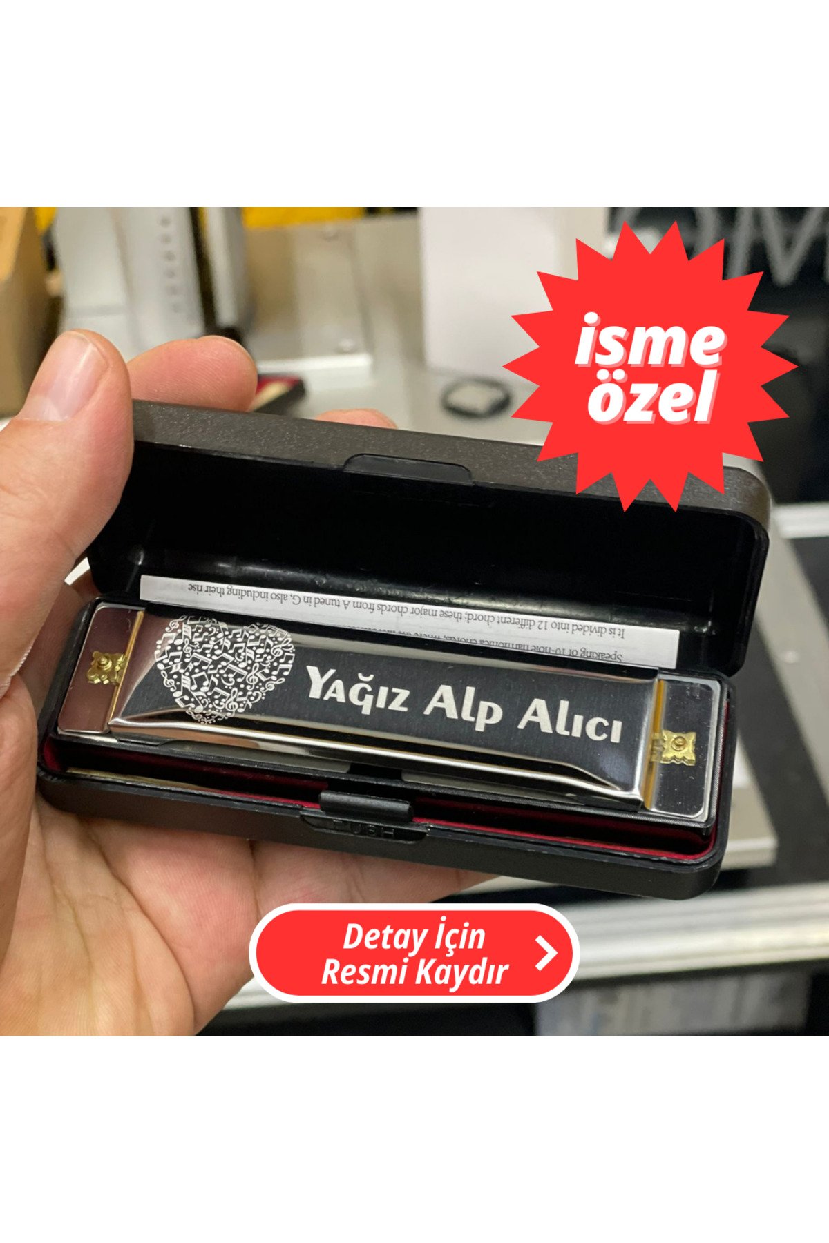 Hohner 10 Delikli Mizika Professional Harmonica - İsme Özel