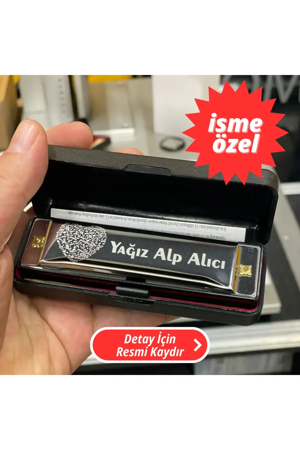 10 Delikli Mızıka Professional Harmonica - Isme Özel