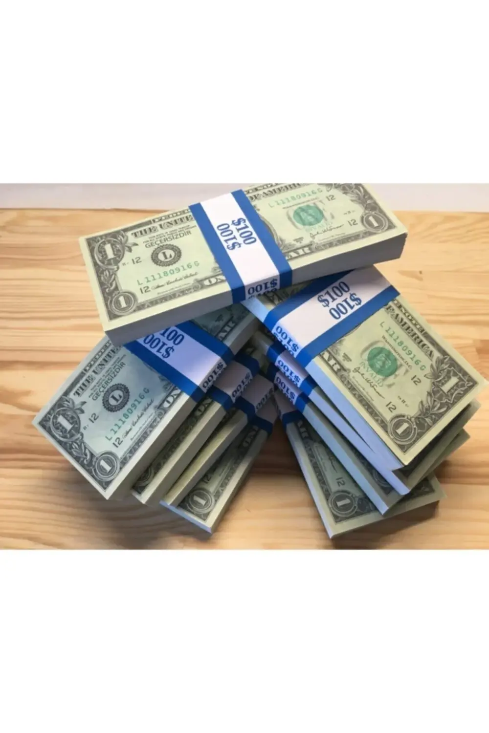 10 Deste Parti Asker Eğlencesi Için Yeni 1 Dolar Çil Şaka Parası