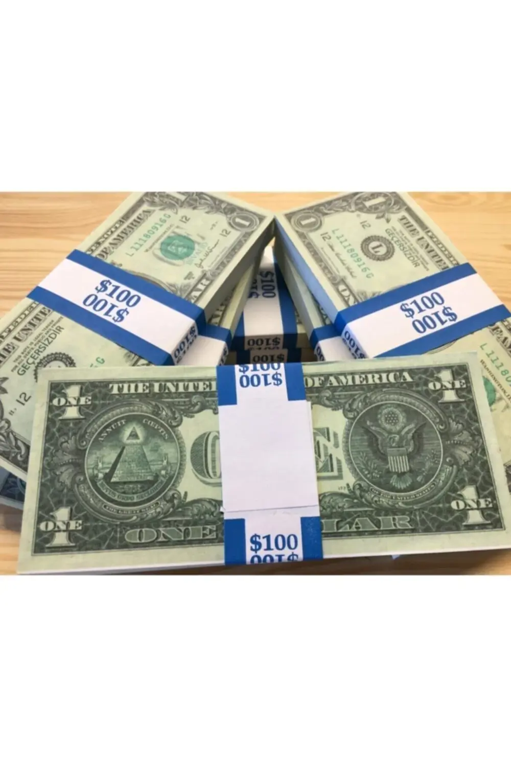 10 Deste Parti Asker Eğlencesi Için Yeni 1 Dolar Çil Şaka Parası