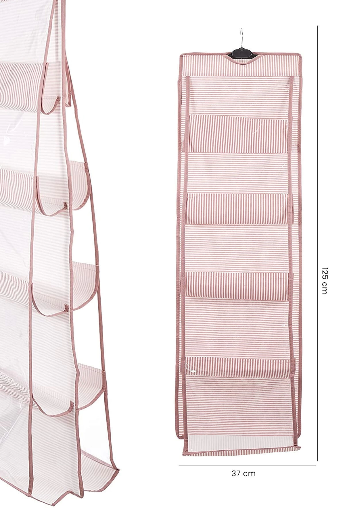 10 Gözlü Çanta Askılığı Dolap İçi Düzenleyici Organizer Askılı Ça