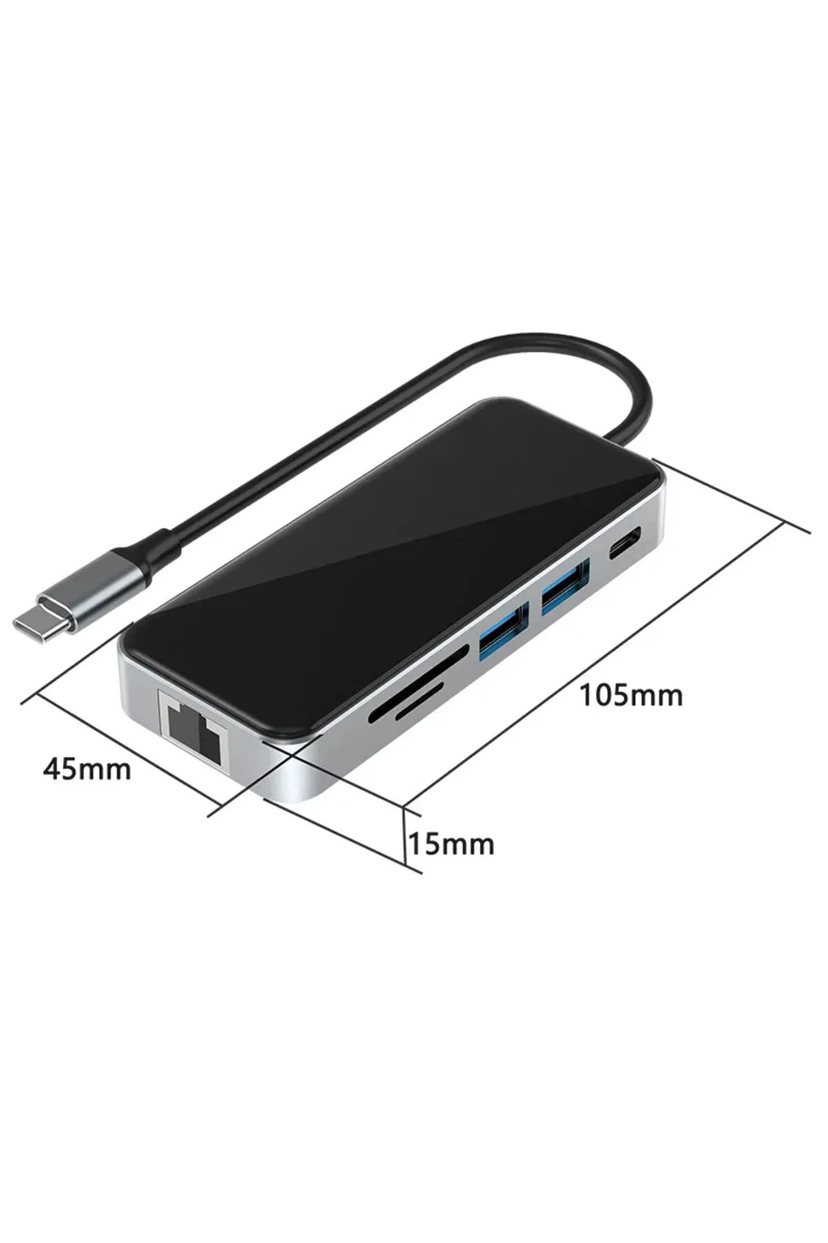 10 In 1 Type C Çevirici Gigabit Rj45 4k Hdmi 5* Usb 3.0
