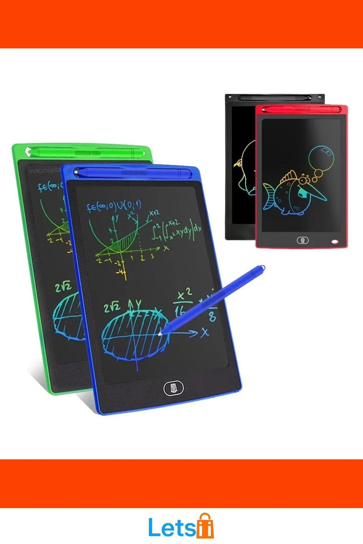 10 İnç Renkli Eğitici Çizim Tableti LCD Kalem ile
