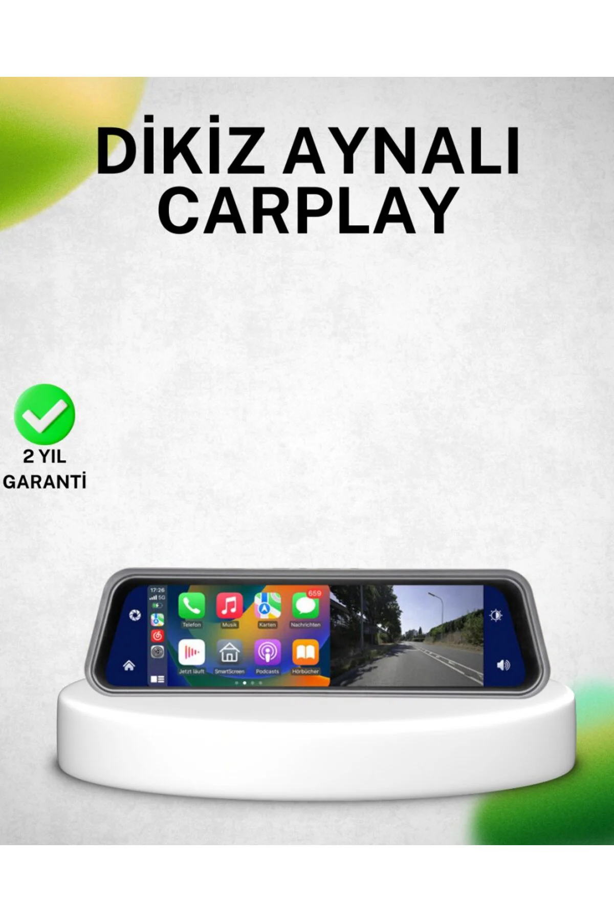 10 İnç Tam Dokunmatik Dikiz Aynası Kamera Ön Arka Full HD