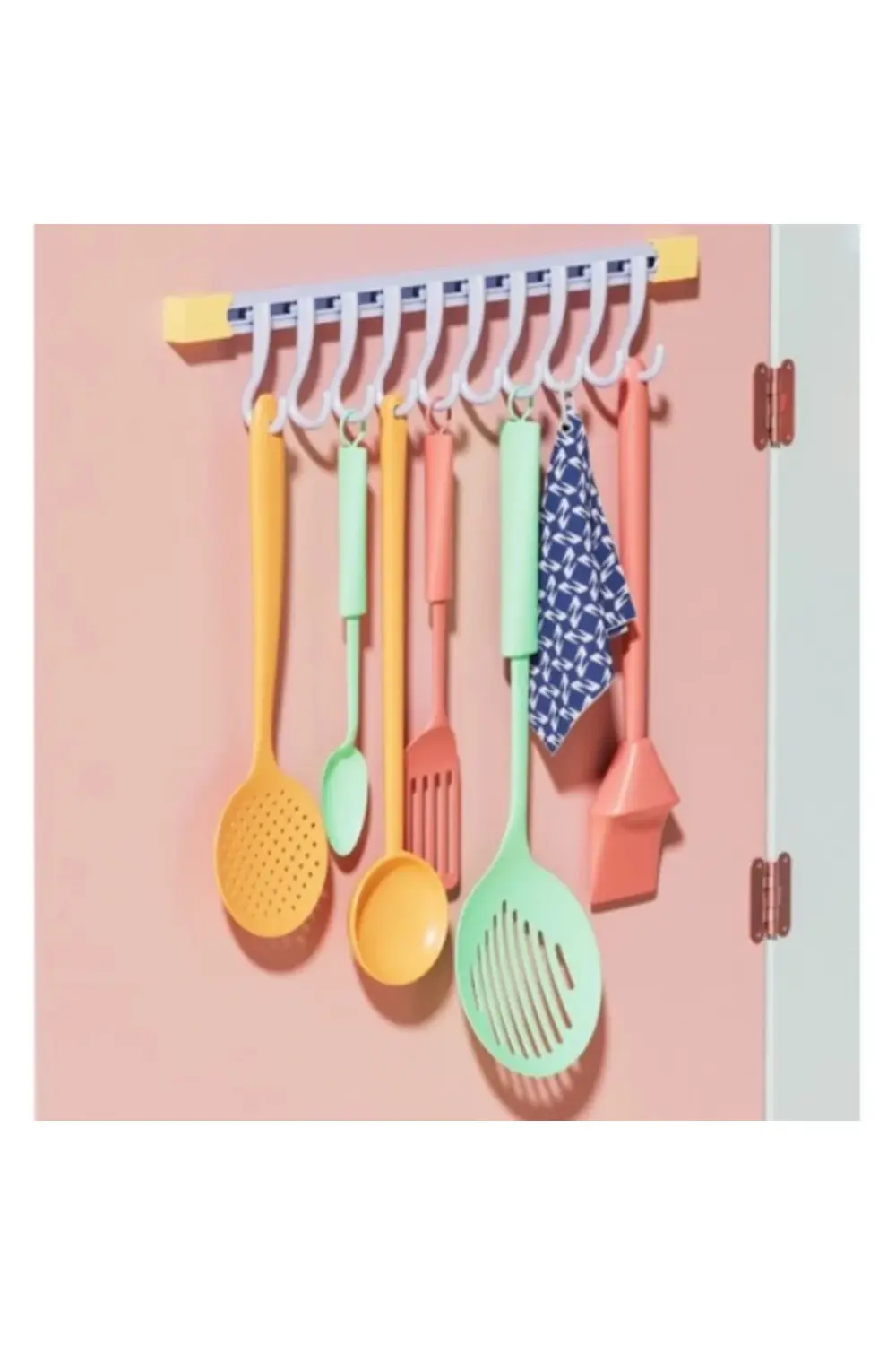 10 Kancalı Raylı Mutfak Ve Banyo Düzenleyici Askı