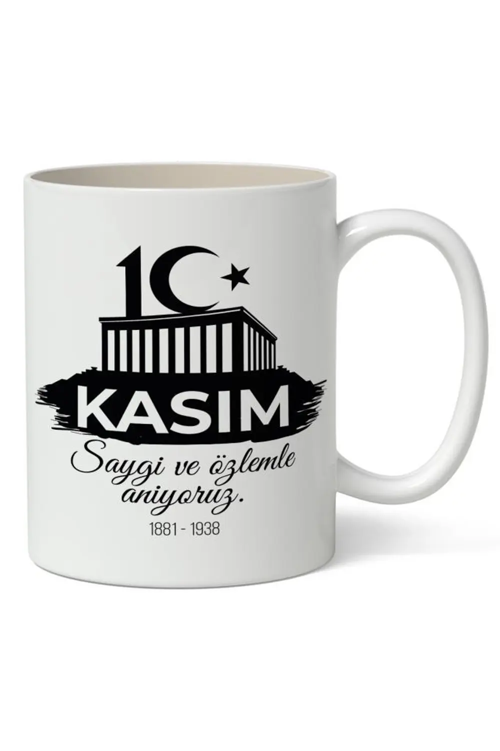 10 Kasım Mustafa Kemal Atatürk Tasarımlı Kupa Bardak Baskılı Kahv